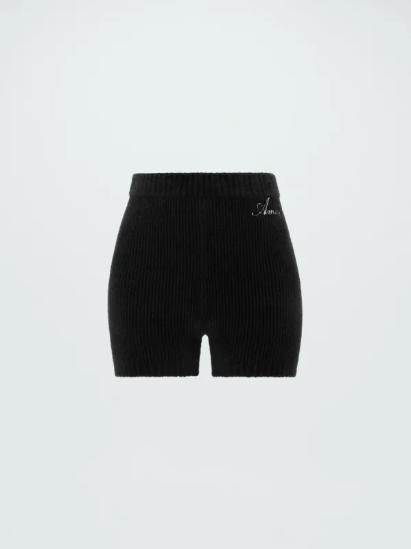 WOMEN - SWEATER KNIT SHORTS - BLACK sold by AMIRI