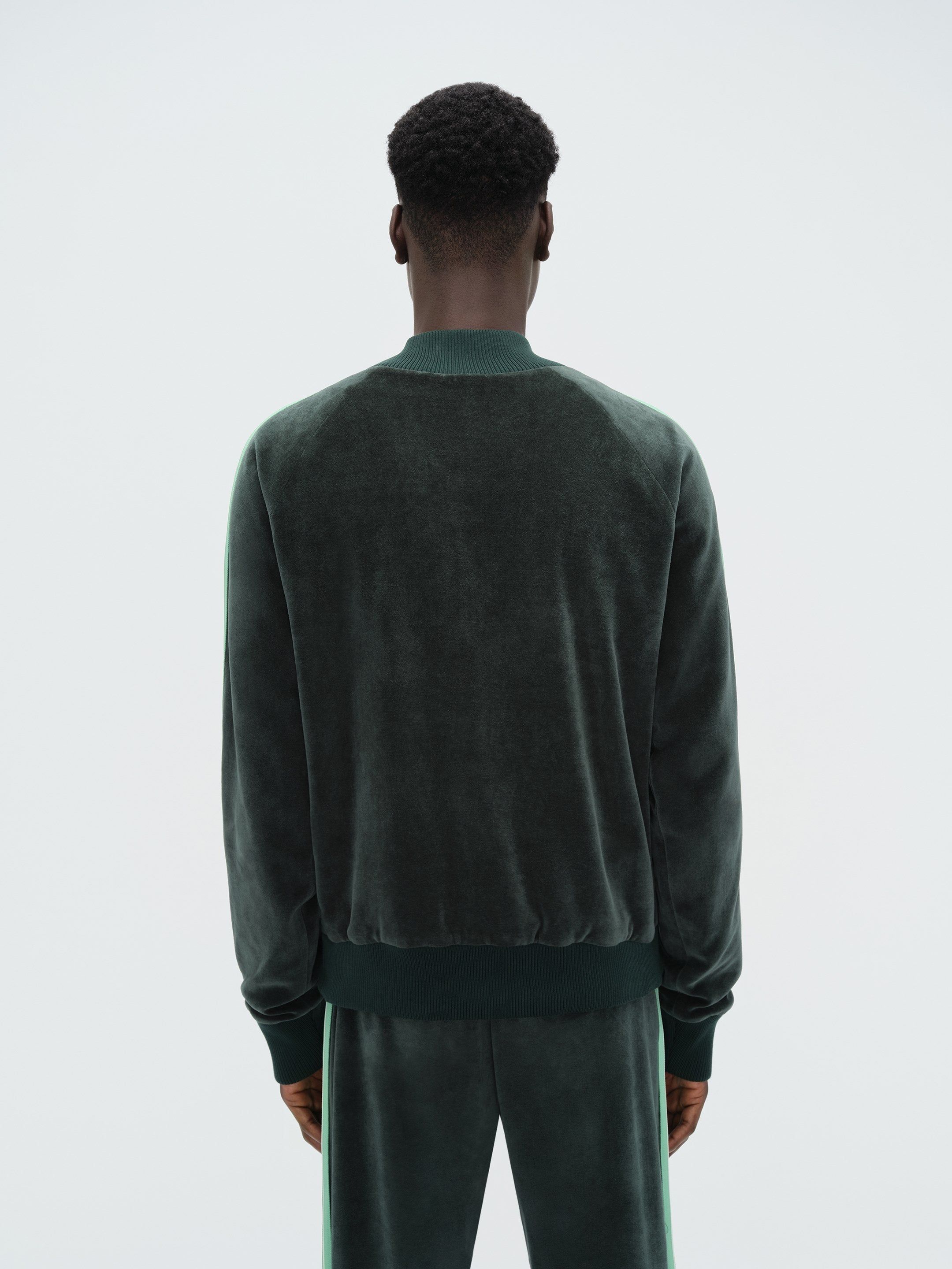 AMIRI STACK VELOUR TRACK JACKET - Rain Forest sold by AMIRI product image thumbnail 4