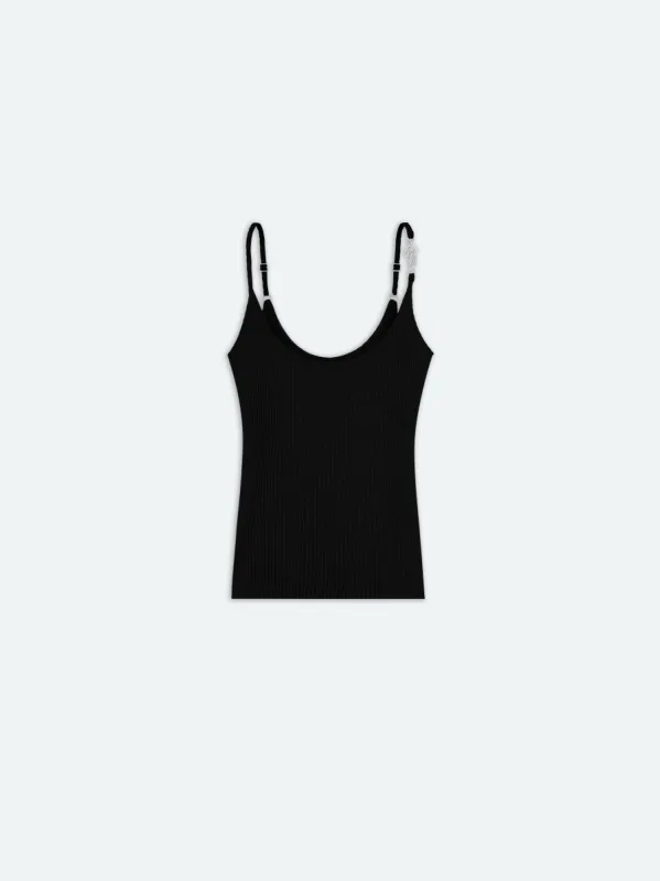 WOMEN - VERTICAL AMIRI TANK TOP - BLACK sold by AMIRI