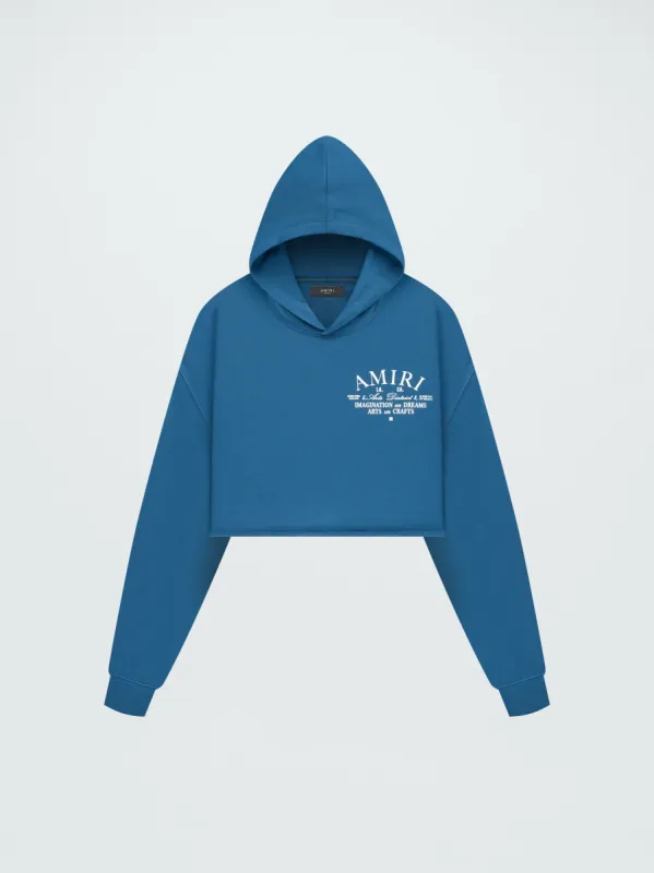 WOMEN - AMIRI ARTS DISTRICT HOODIE - TEAL sold by AMIRI