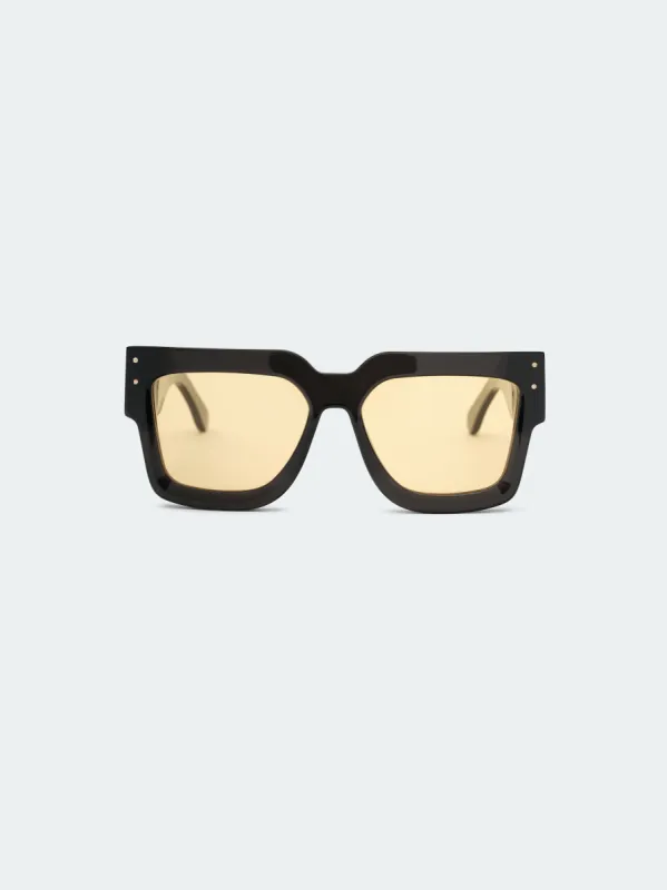 JUMBO MA SUNGLASSES - Black Yellow sold by AMIRI
