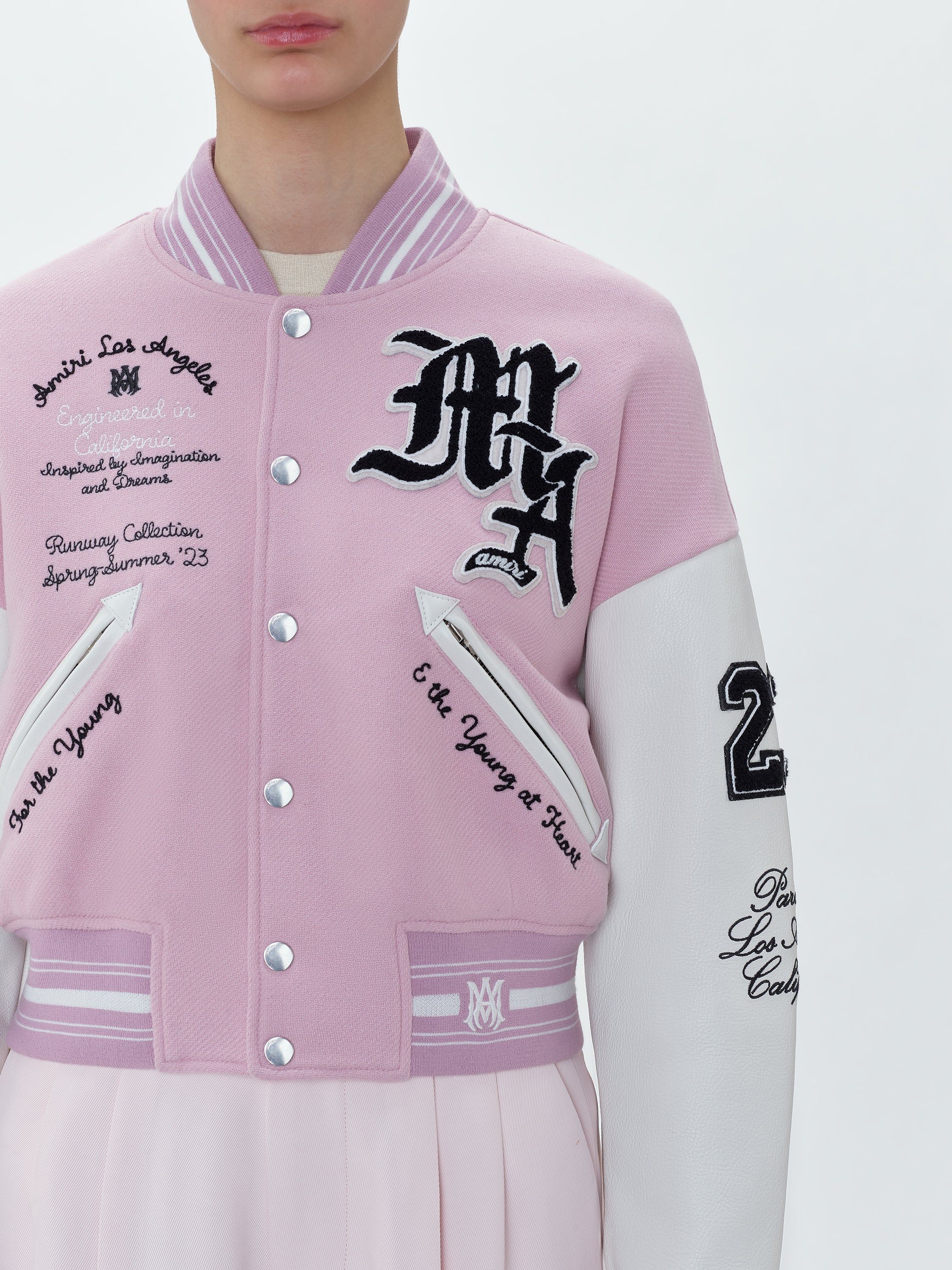 WOMEN - OVERSIZED VARSITY JACKET - PINK sold by AMIRI product image thumbnail 5
