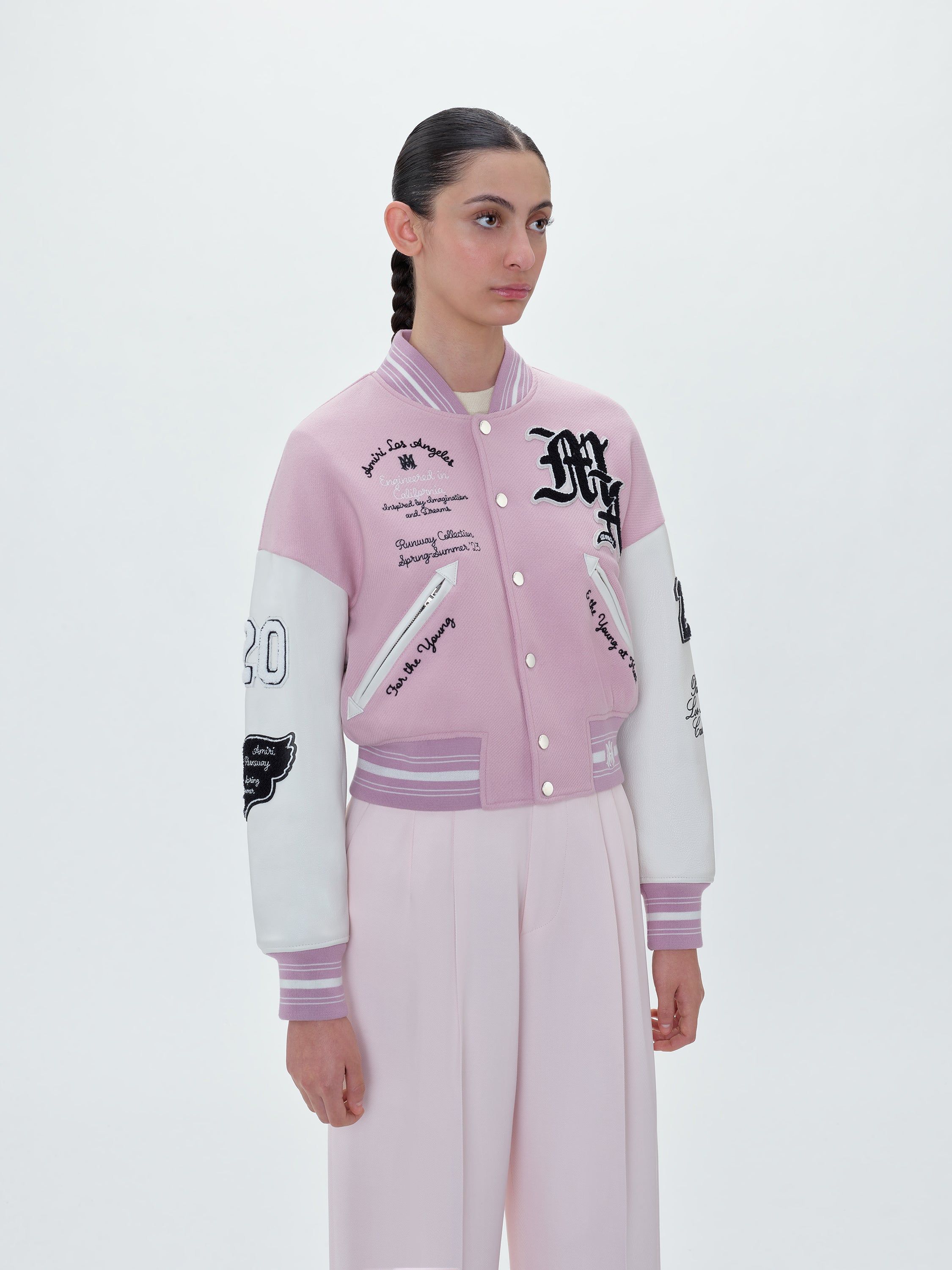 WOMEN - OVERSIZED VARSITY JACKET - PINK sold by AMIRI product image thumbnail 3