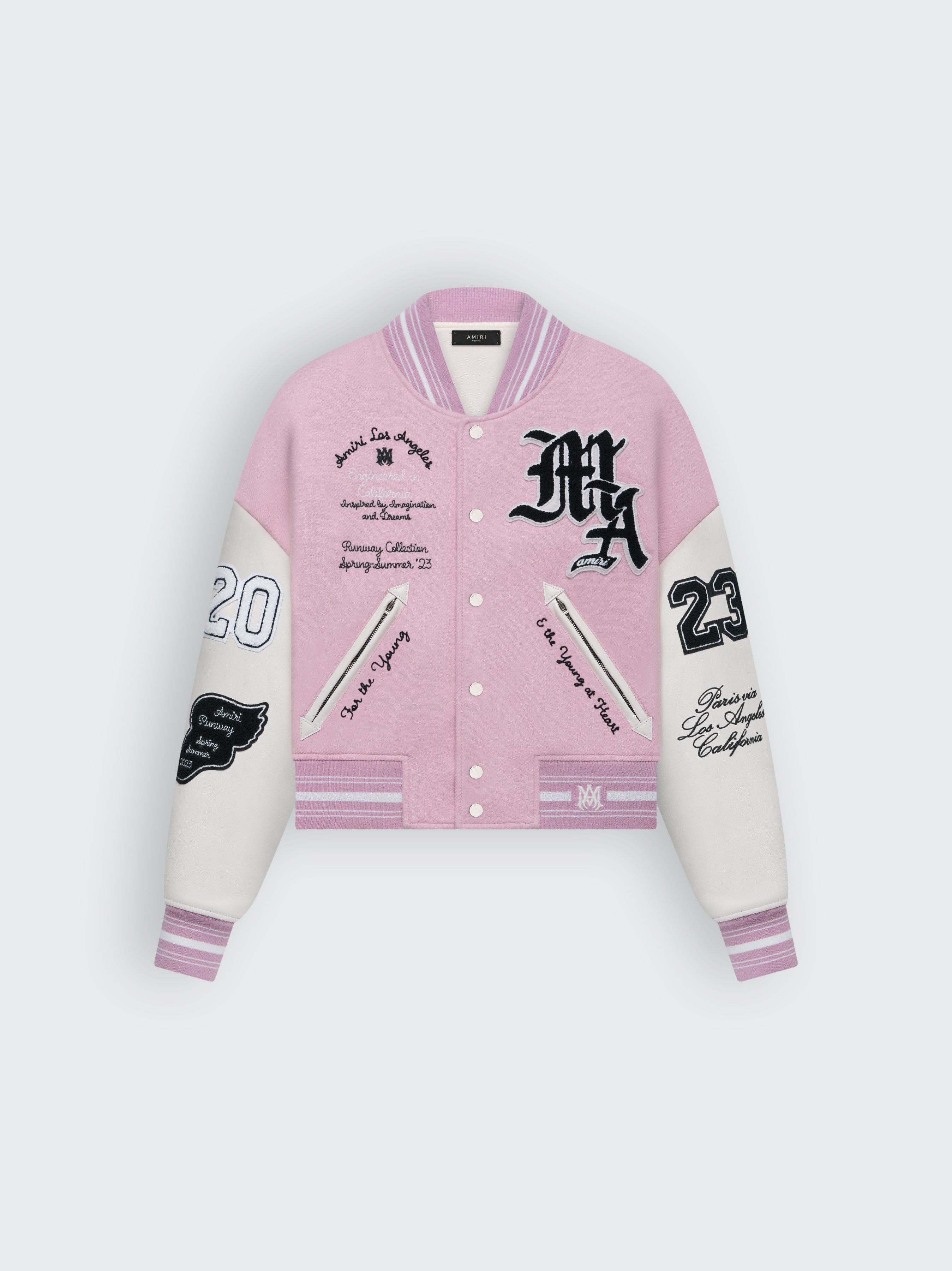 WOMEN - OVERSIZED VARSITY JACKET - PINK sold by AMIRI