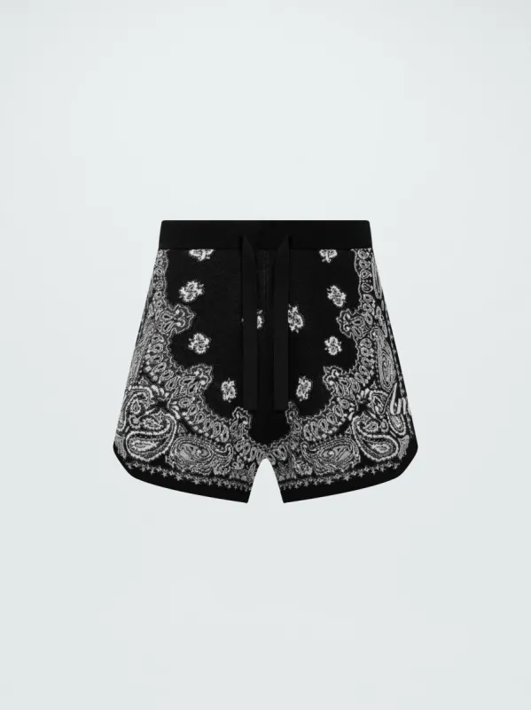WOMEN - BANDANA SHORTS - BLACK sold by AMIRI