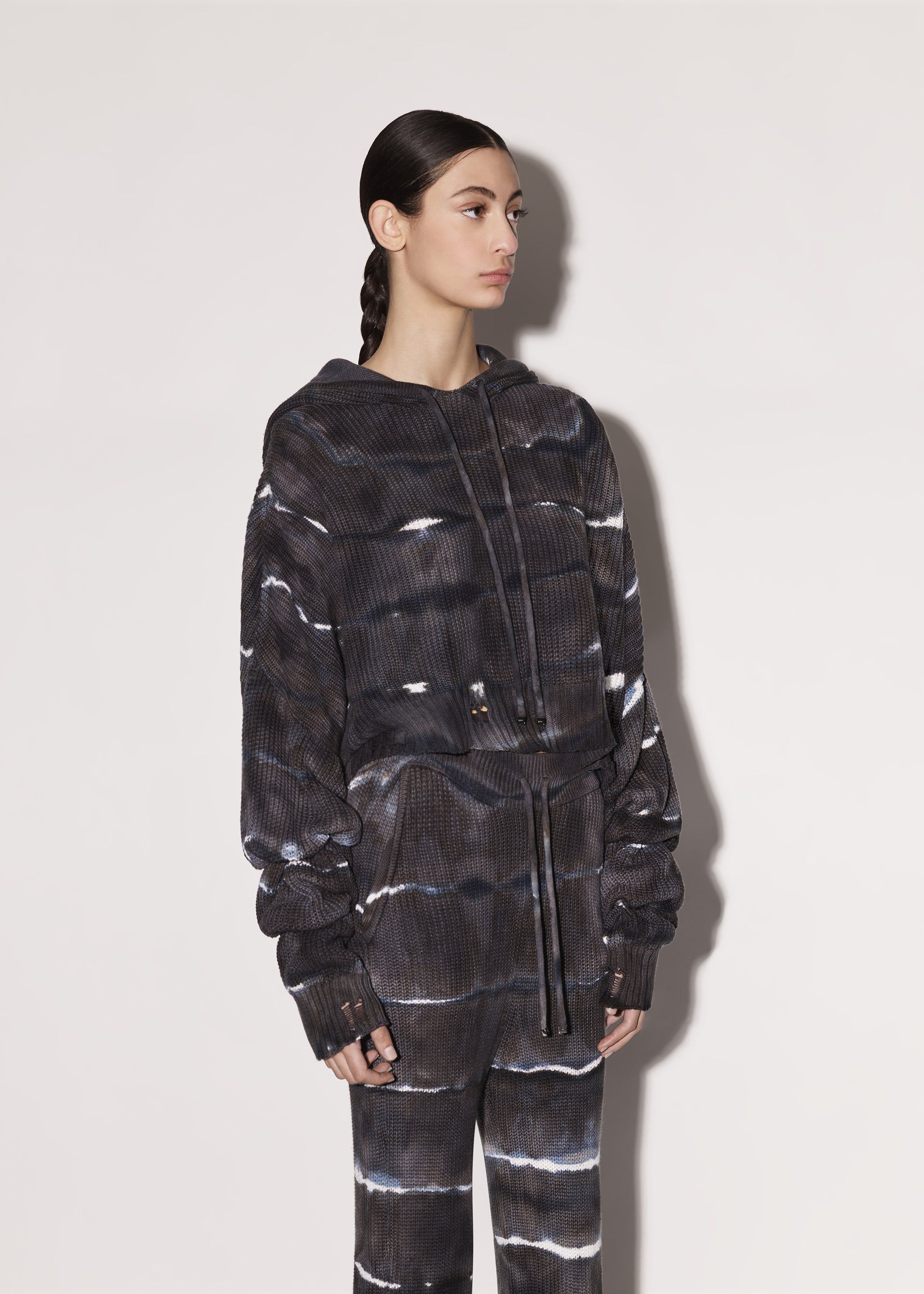 WOMEN - OVERSIZED RIB HOODIE - BLUE sold by AMIRI product image thumbnail 4