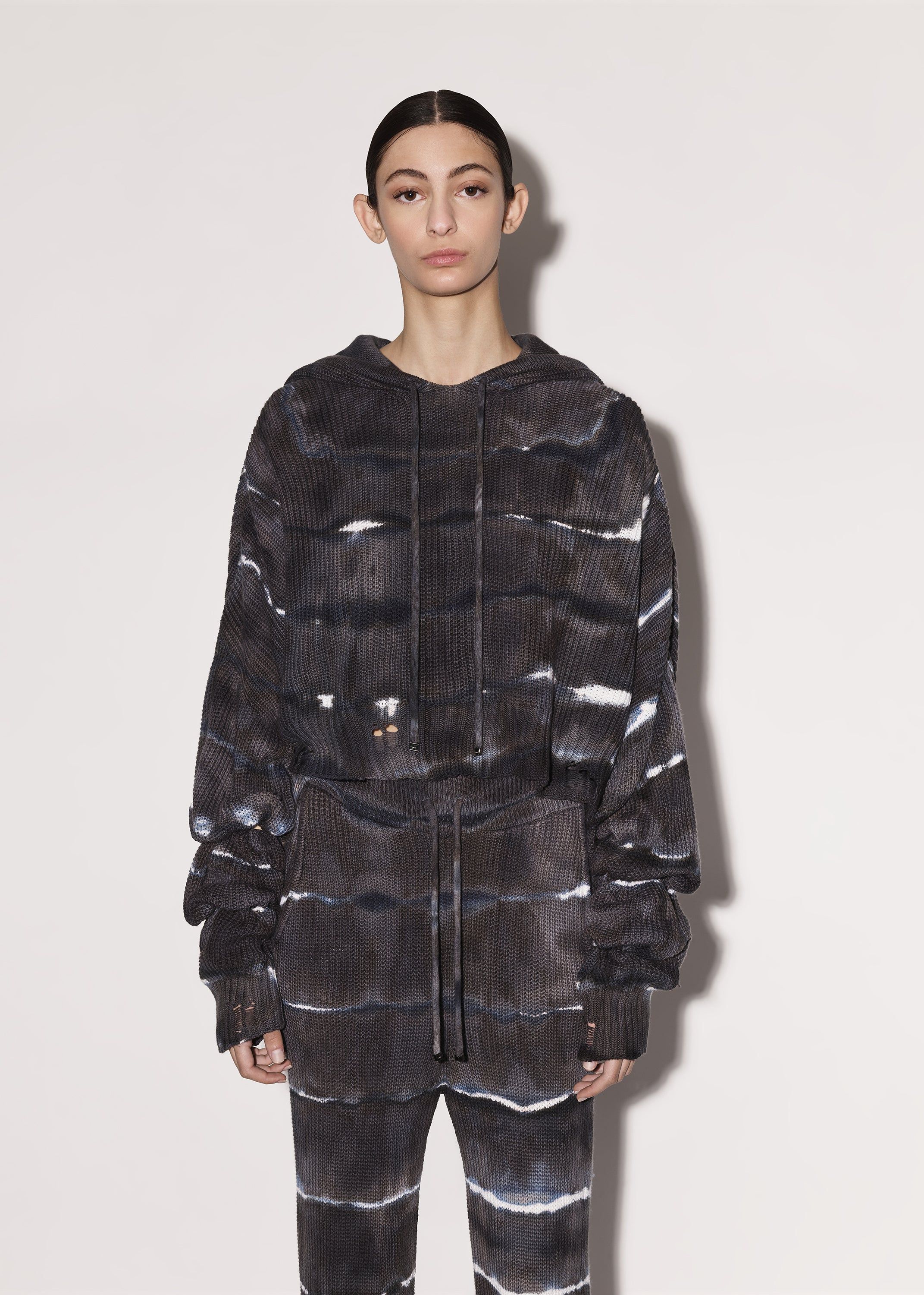 WOMEN - OVERSIZED RIB HOODIE - BLUE sold by AMIRI product image thumbnail 3