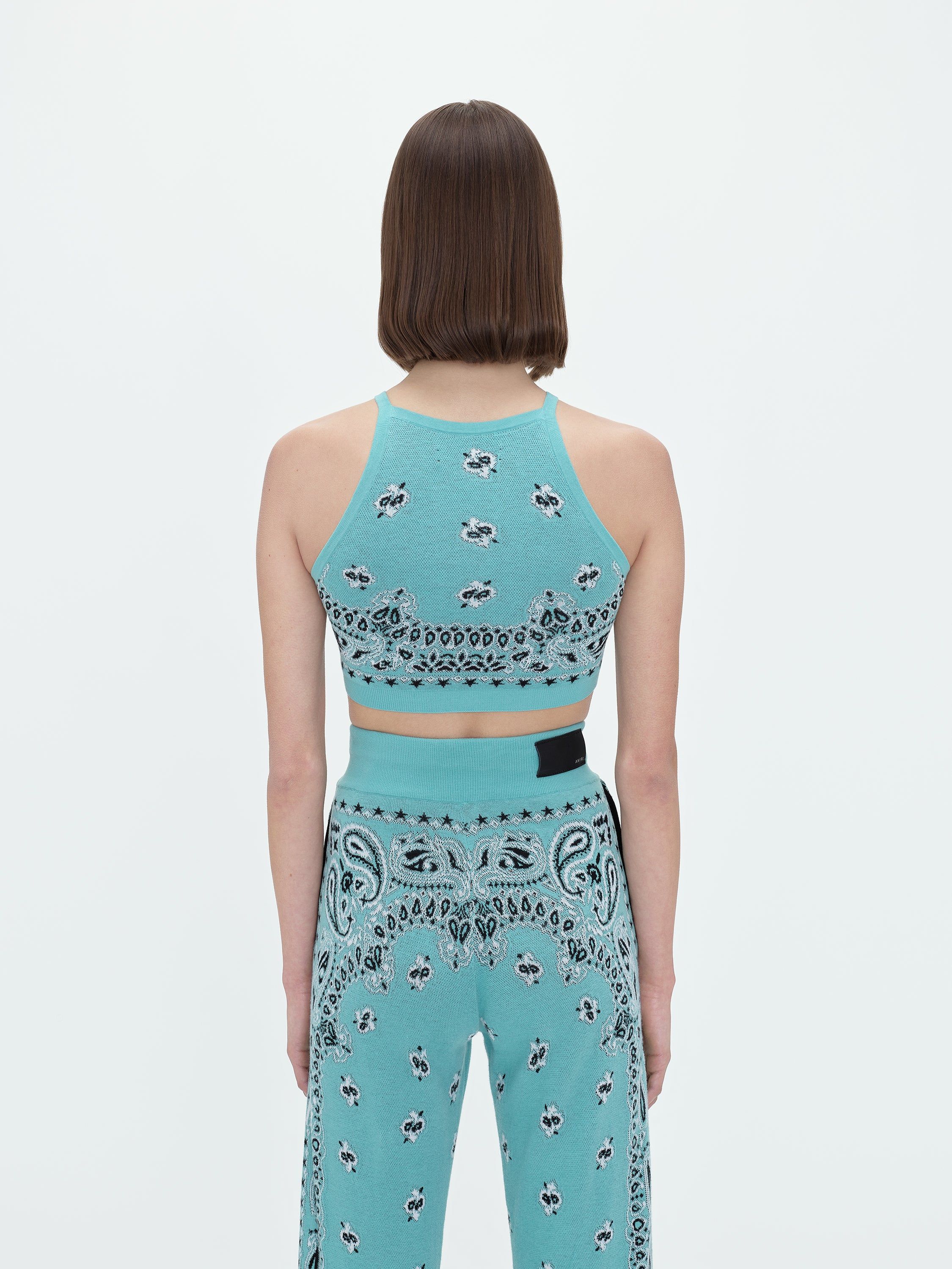 WOMEN - CROPPED BANDANA TANK - TEAL sold by AMIRI product image thumbnail 4