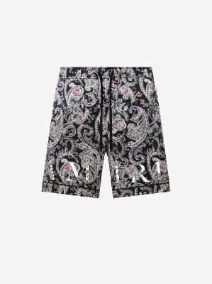 PAISLEY PJ SHORTS - BLACK sold by AMIRI