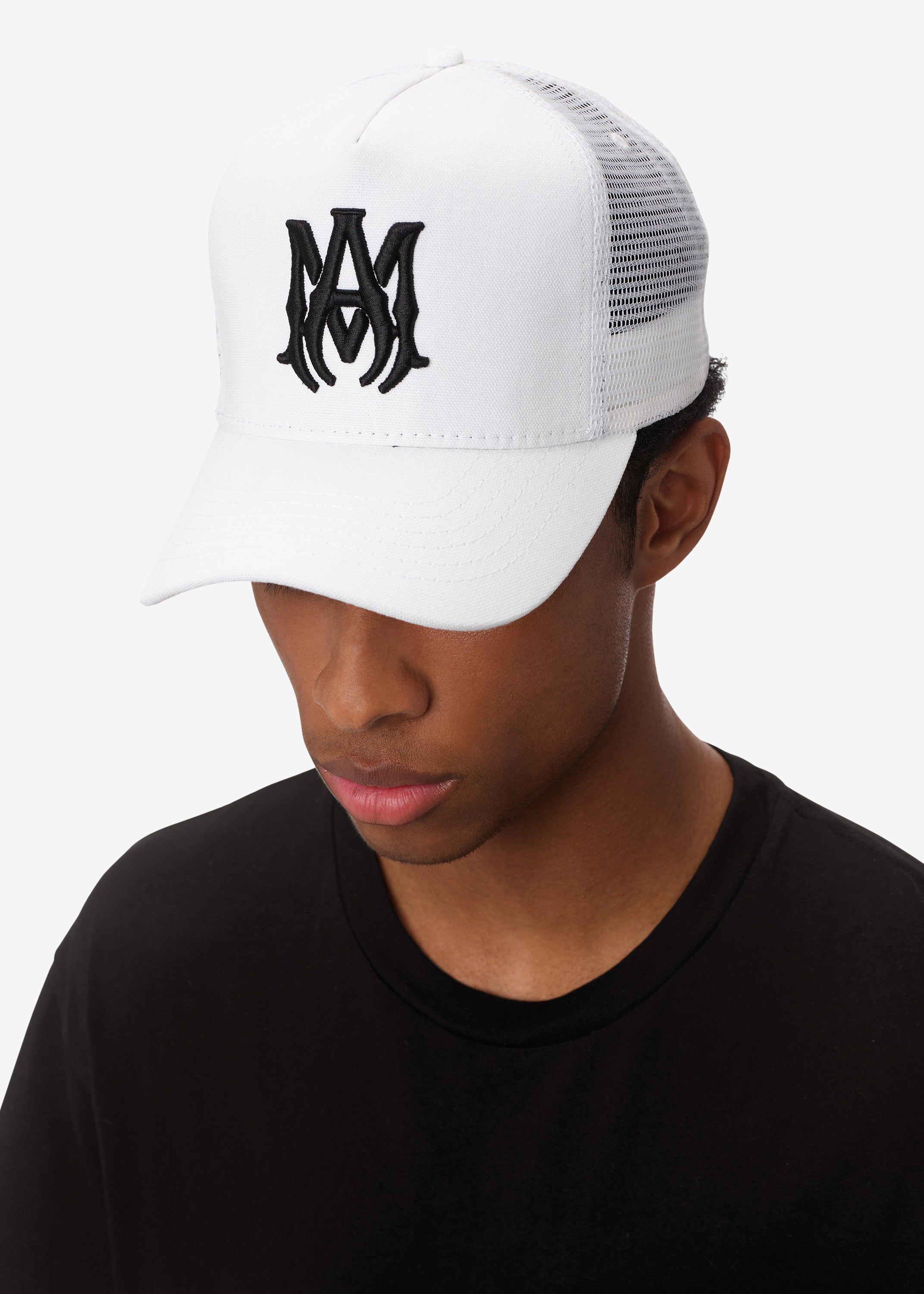 M.A. LOGO TRUCKER HAT - WHITE / BLACK sold by AMIRI product image thumbnail 5