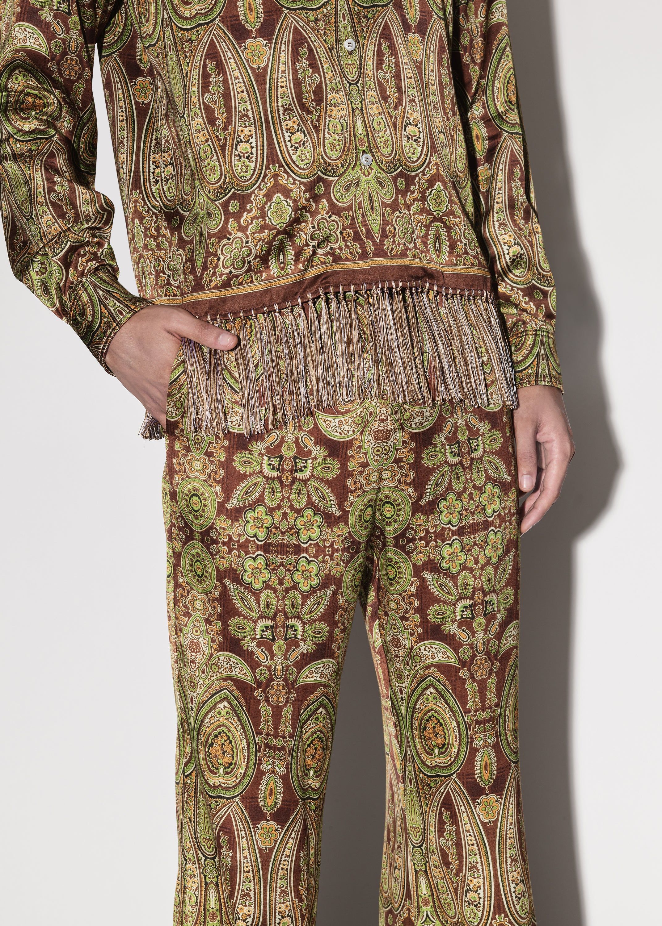 TAPESTRY PRINT FLARE TROUSER - RED sold by AMIRI product image thumbnail 5