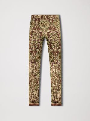 TAPESTRY PRINT FLARE TROUSER - RED sold by AMIRI