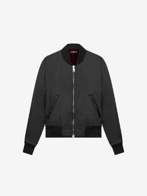 REVERSIBLE SILK / VELVET BOMBER - Red / Black sold by AMIRI