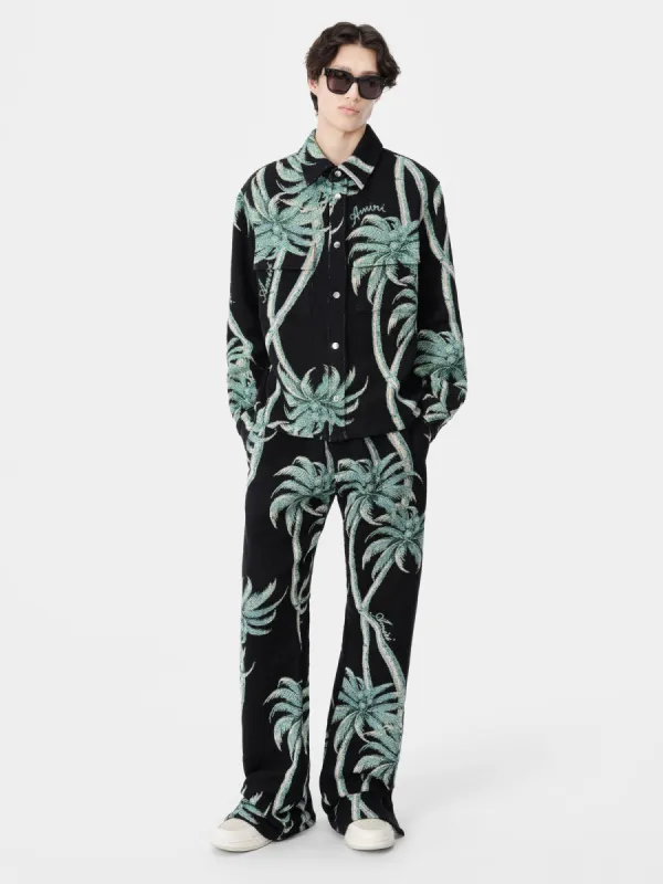 TWISTED PALMS TAPESTRY PANT - Black made by AMIRI
