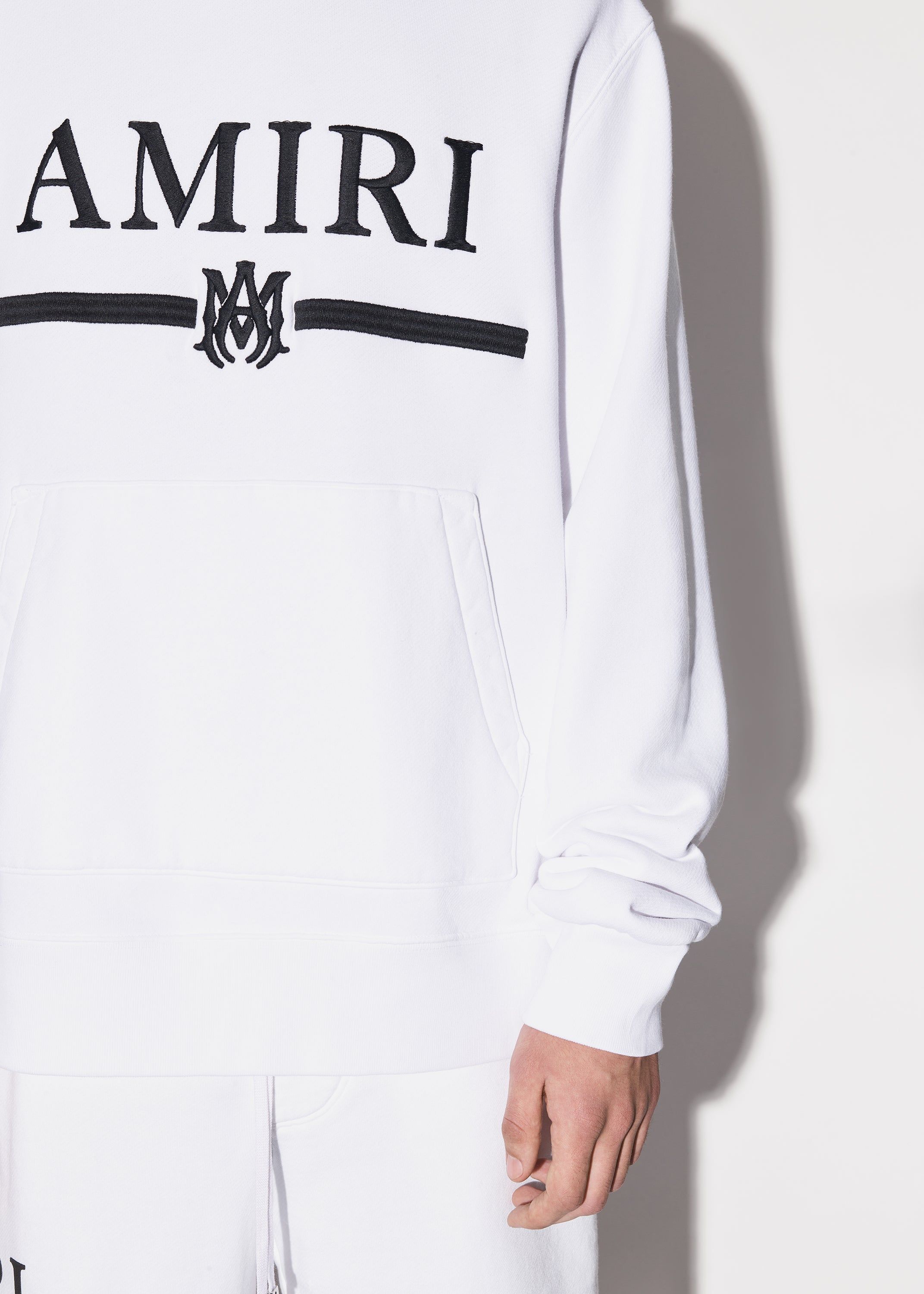 AMIRI M.A. BAR EMBROIDERY HOODIE - WHITE sold by AMIRI product image thumbnail 5