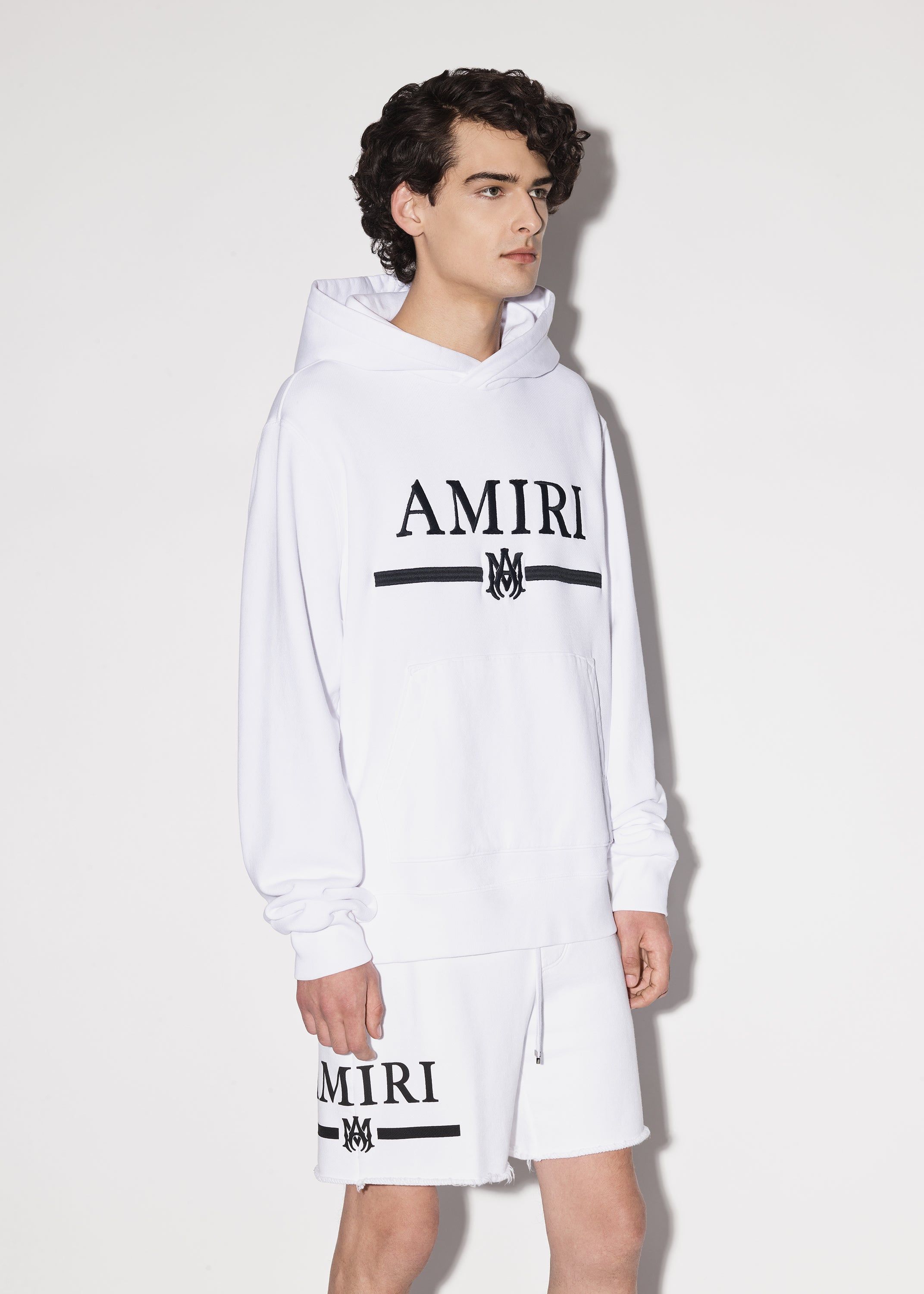 AMIRI M.A. BAR EMBROIDERY HOODIE - WHITE sold by AMIRI product image thumbnail 3