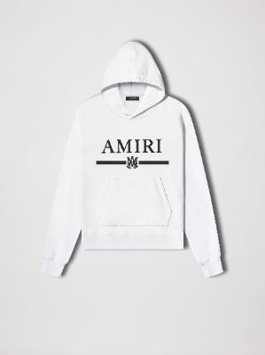 AMIRI M.A. BAR EMBROIDERY HOODIE - WHITE sold by AMIRI