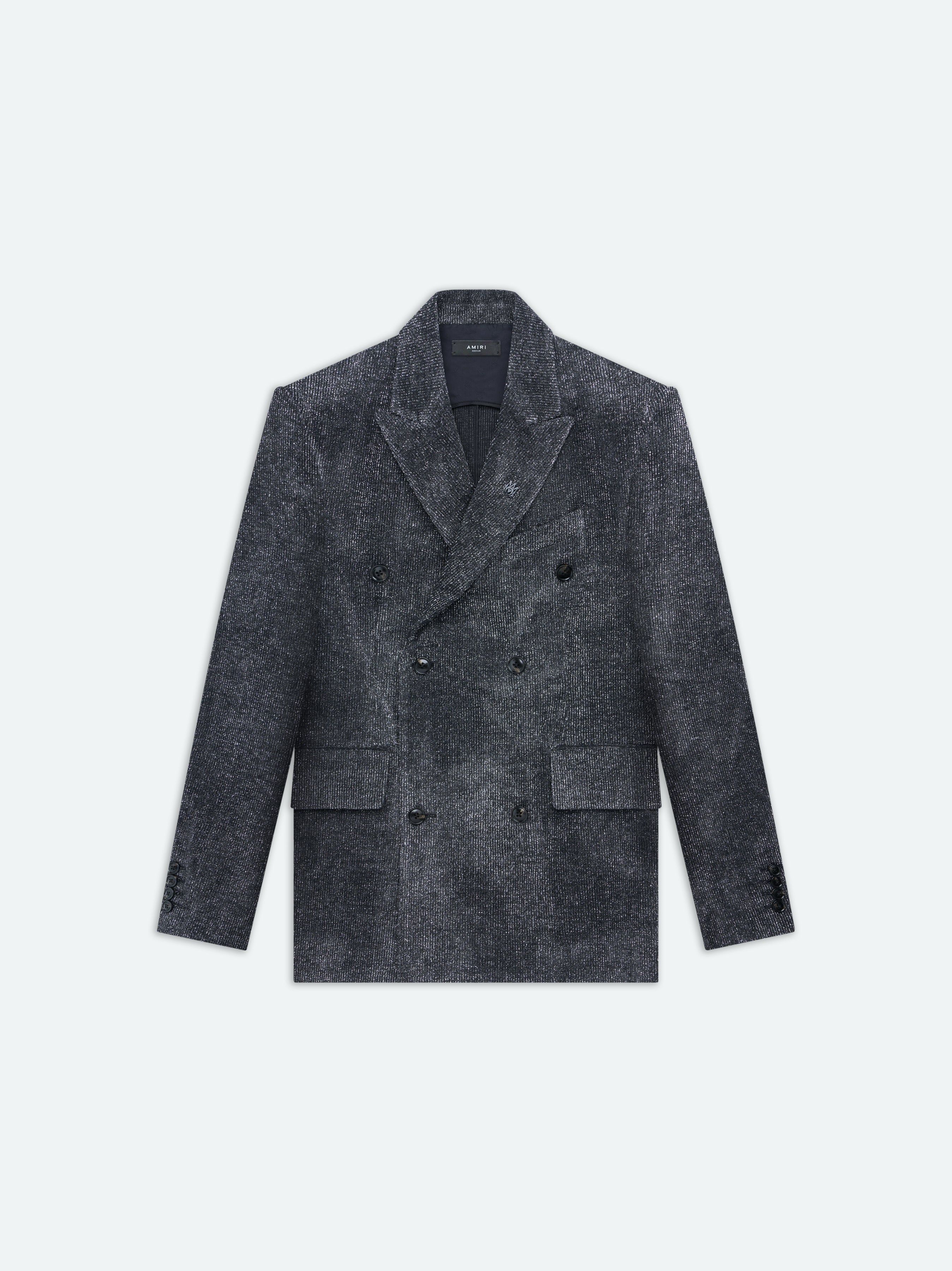 DB SHIMMER BLAZER - Dark Grey sold by AMIRI