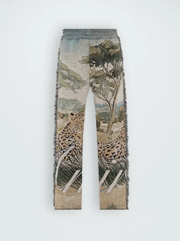 CHEETAH TAPESTRY LOUNGE PANT - NATURAL sold by AMIRI