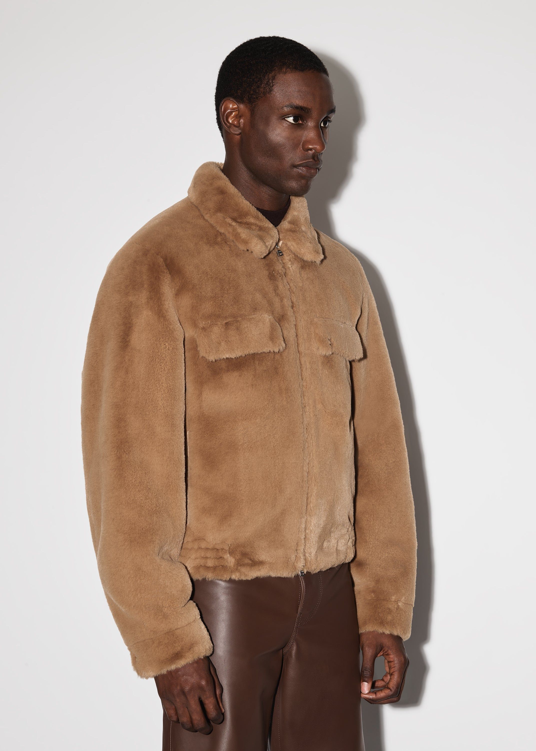 FAUX FUR ZIP BLOUSON - CAMEL sold by AMIRI product image thumbnail 4