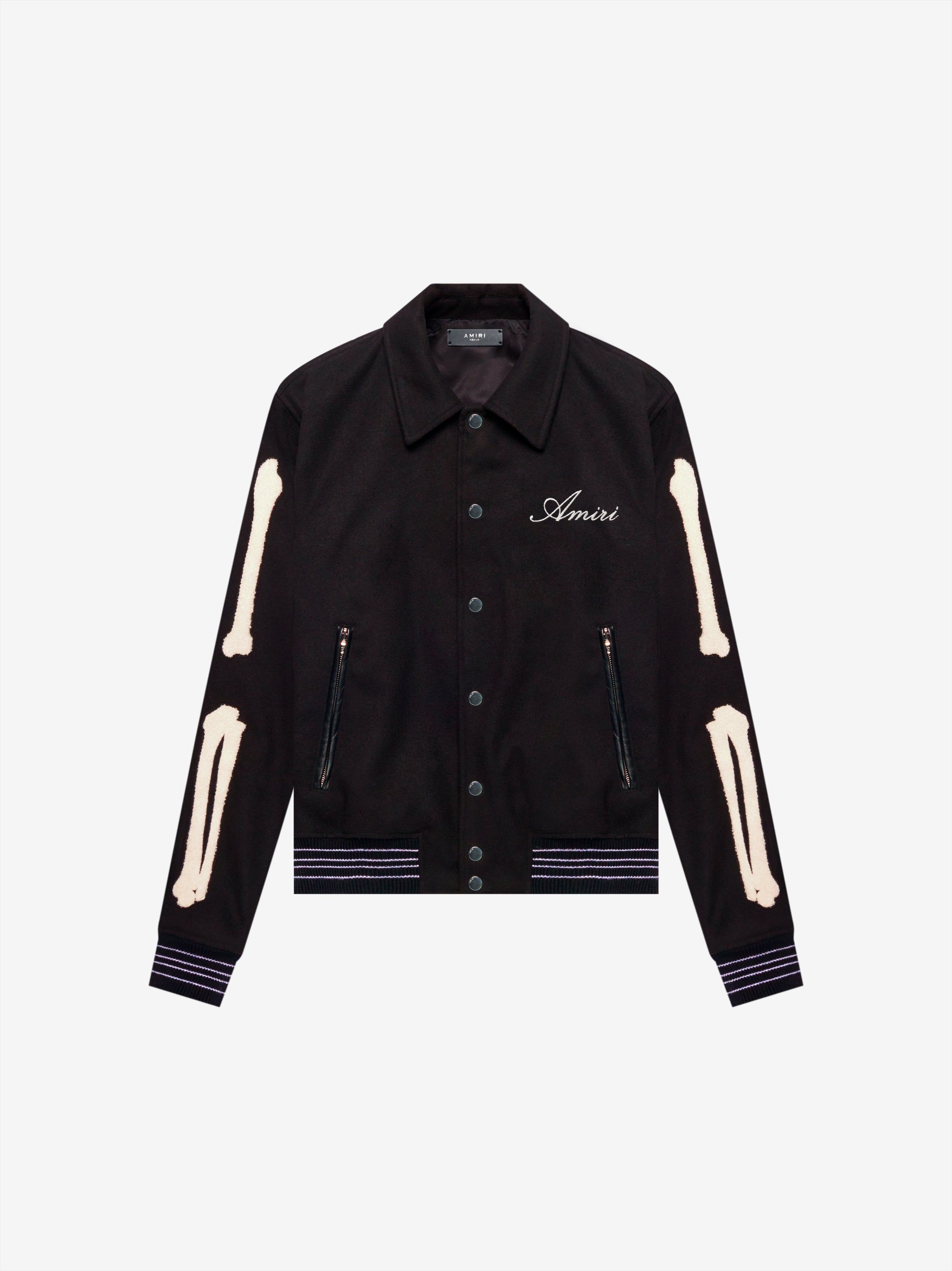 AMIRI Bones Teddy Jacket - Black | Parallel