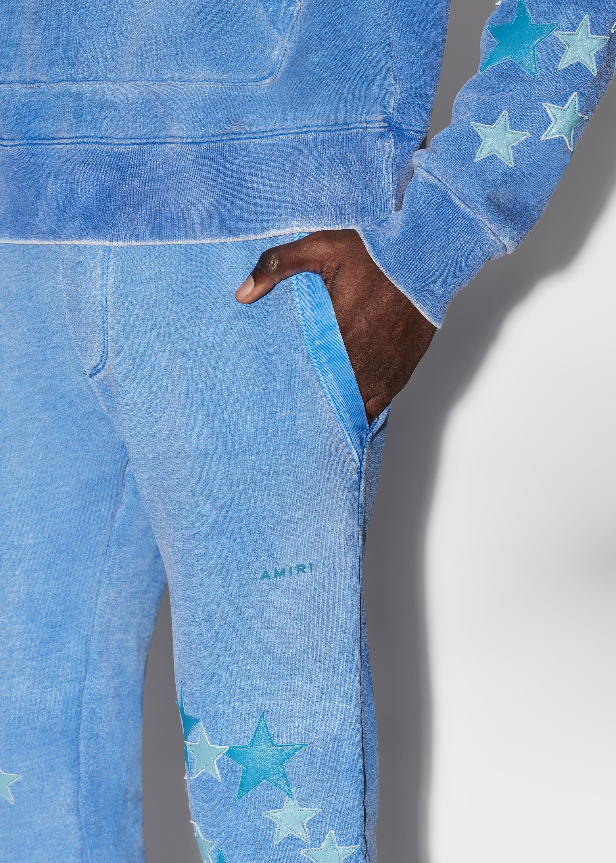 PIGMENT SPRAY STAR SWEATPANTS - HEATHER CAROLINA BLUE sold by AMIRI product image thumbnail 5