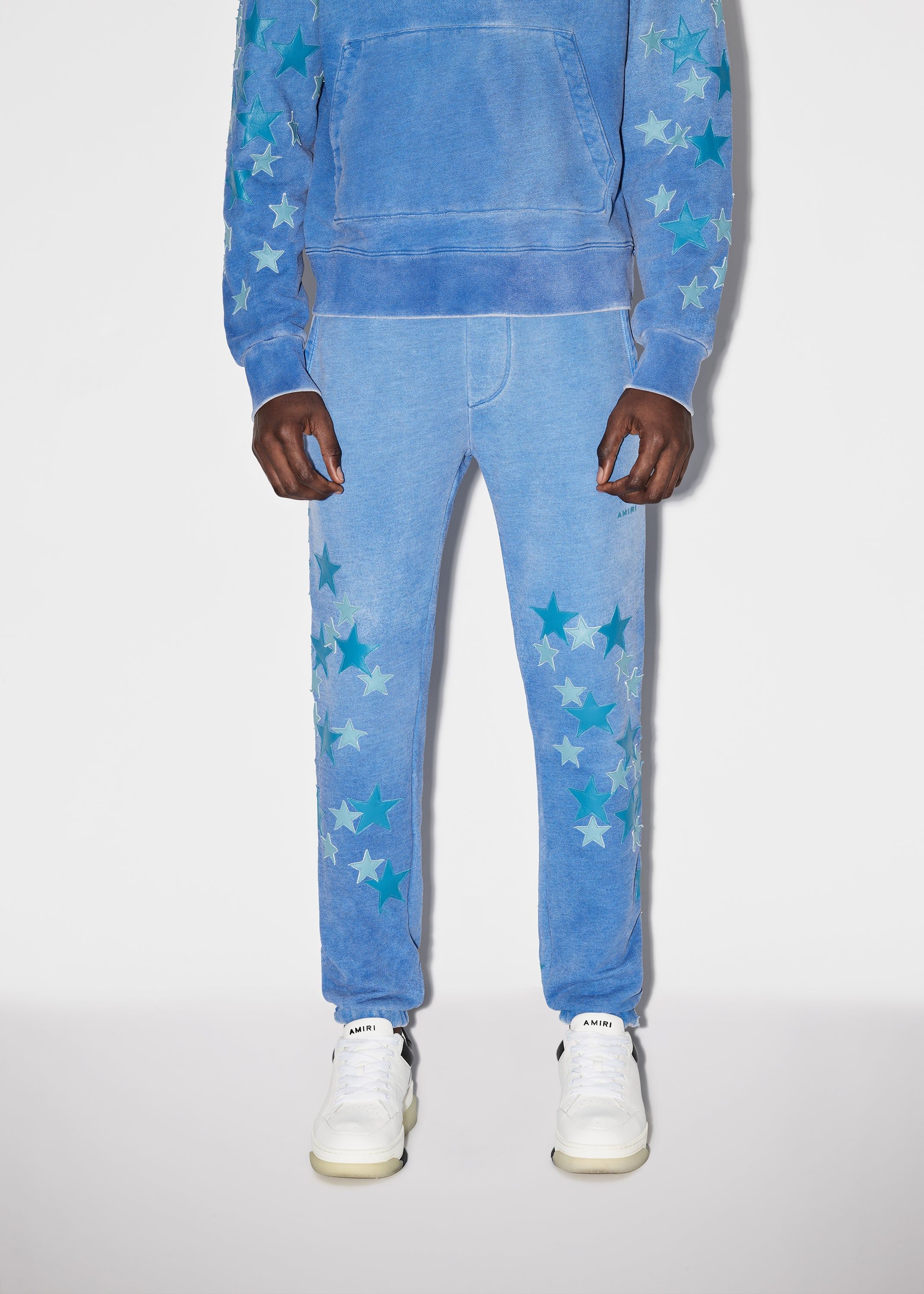 PIGMENT SPRAY STAR SWEATPANTS - HEATHER CAROLINA BLUE sold by AMIRI product image thumbnail 2
