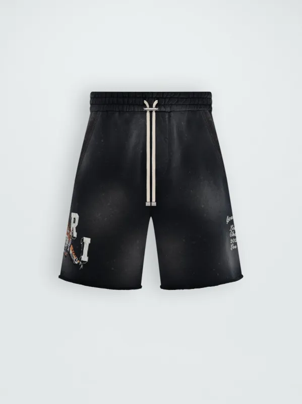 VINTAGE TIGER SWEATSHORT - BLACK made by AMIRI