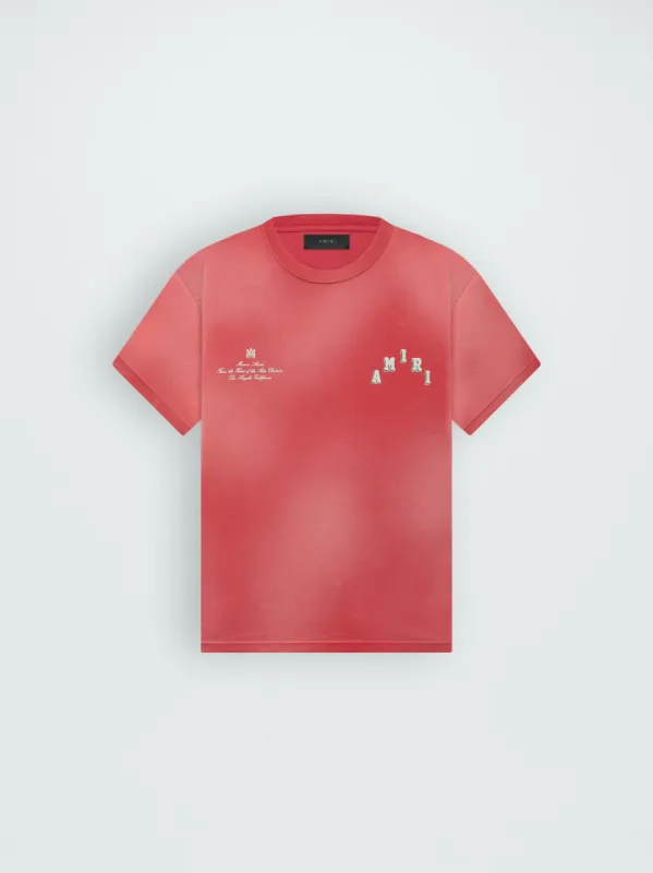 VINTAGE COLLEGIATE TEE - RED made by AMIRI