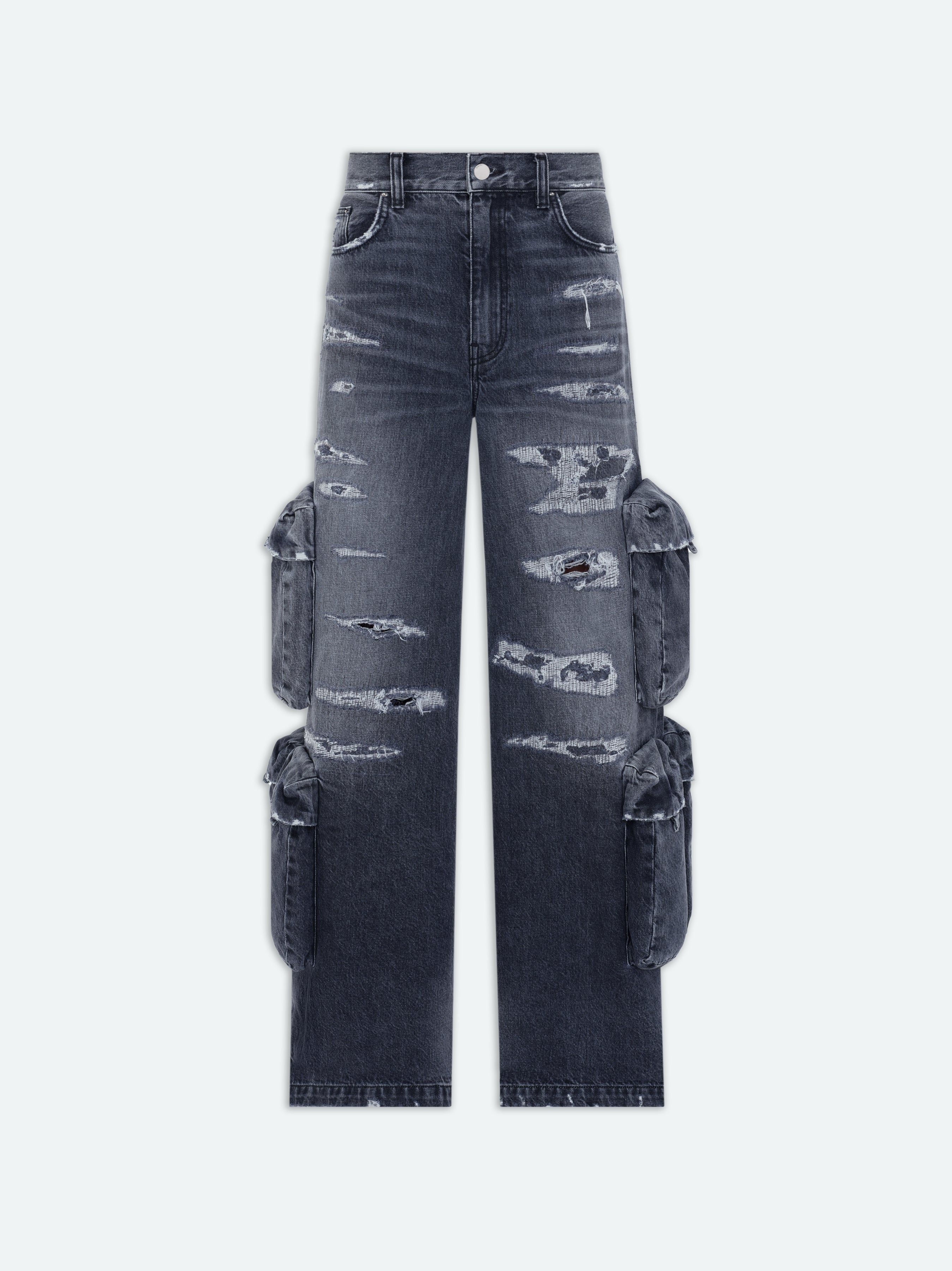 WOMEN - BAGGY CARGO JEAN - AGED BLACK sold by AMIRI