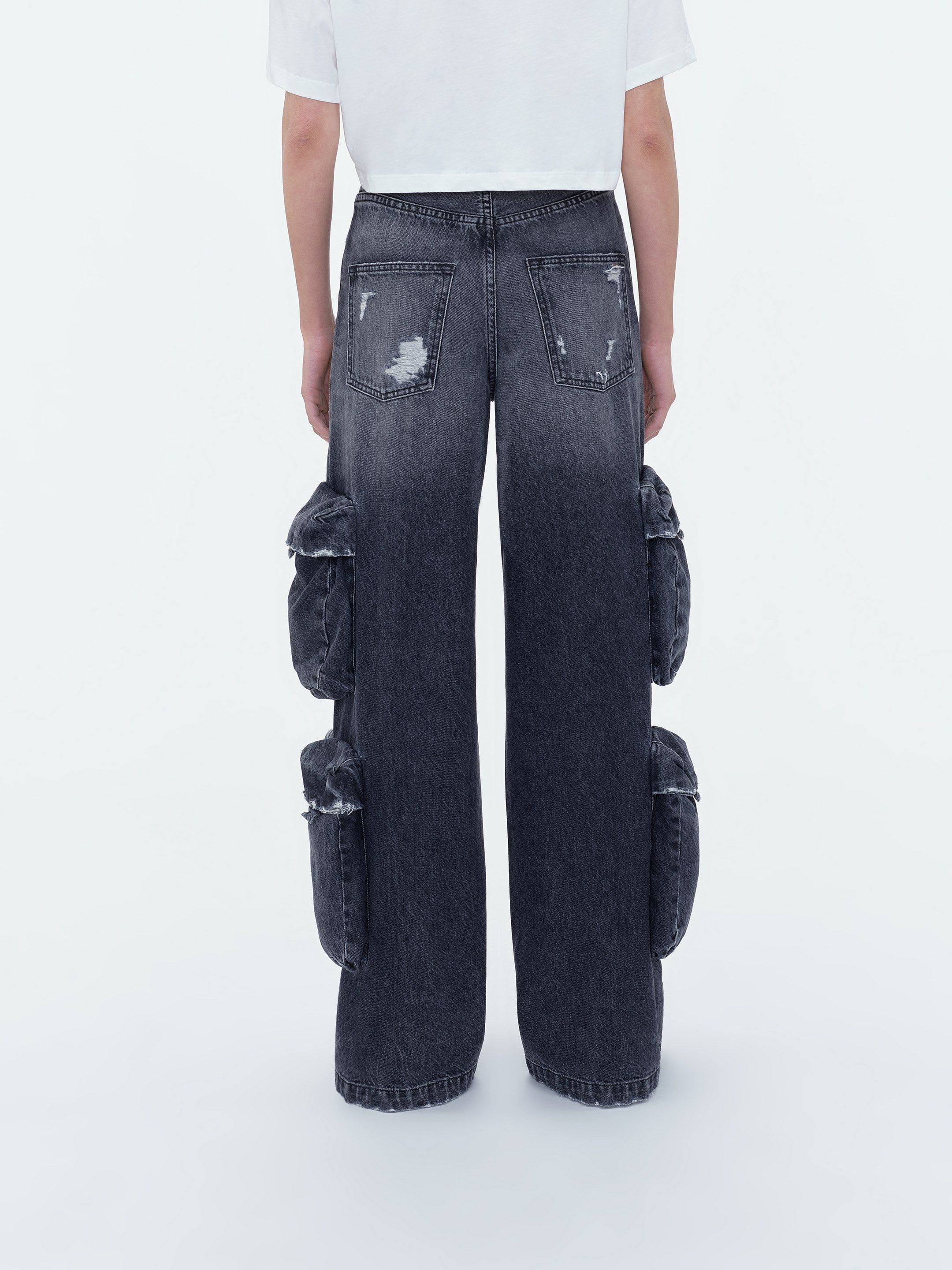 WOMEN - BAGGY CARGO JEAN - AGED BLACK sold by AMIRI product image thumbnail 5
