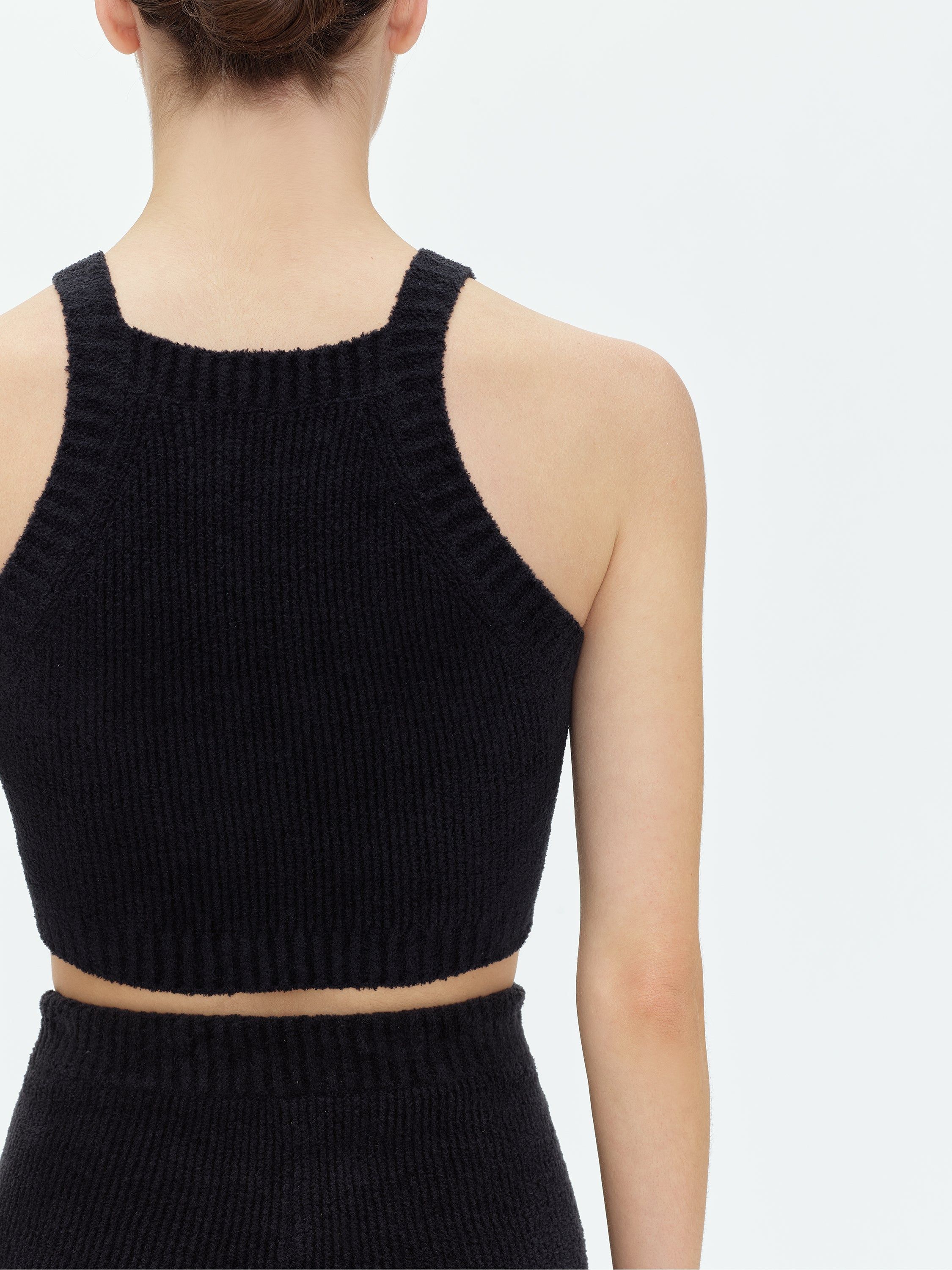 WOMEN - SWEATER KNIT CROP TOP - BLACK sold by AMIRI product image thumbnail 6
