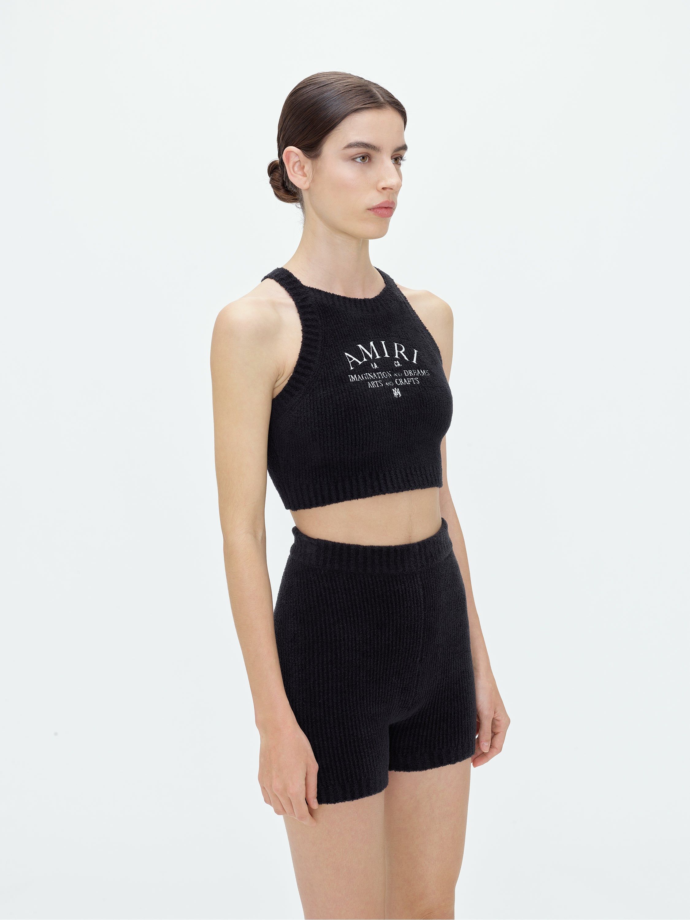 WOMEN - SWEATER KNIT CROP TOP - BLACK sold by AMIRI product image thumbnail 3