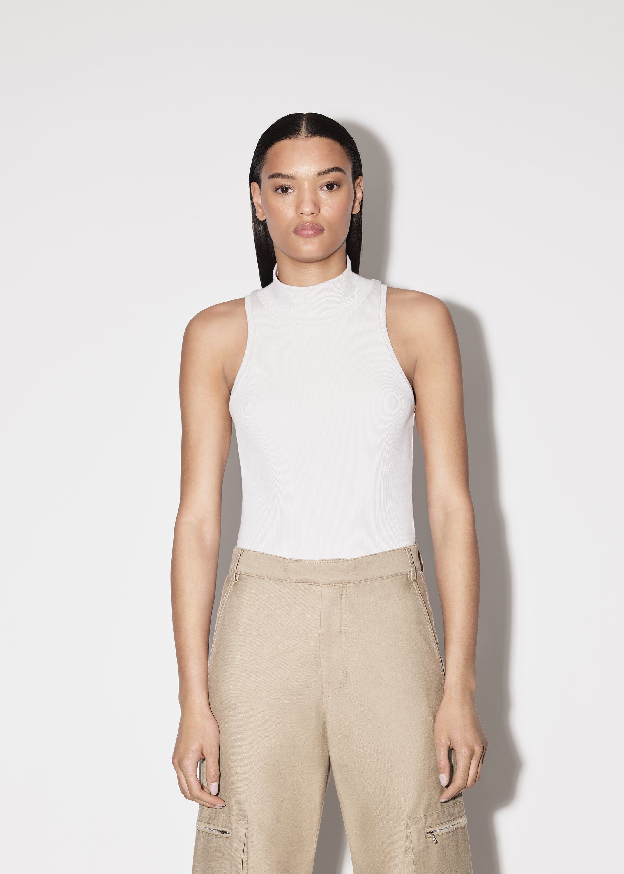 WOMEN - SLEEVELESS BODYSUIT - Alabaster sold by AMIRI product image thumbnail 3
