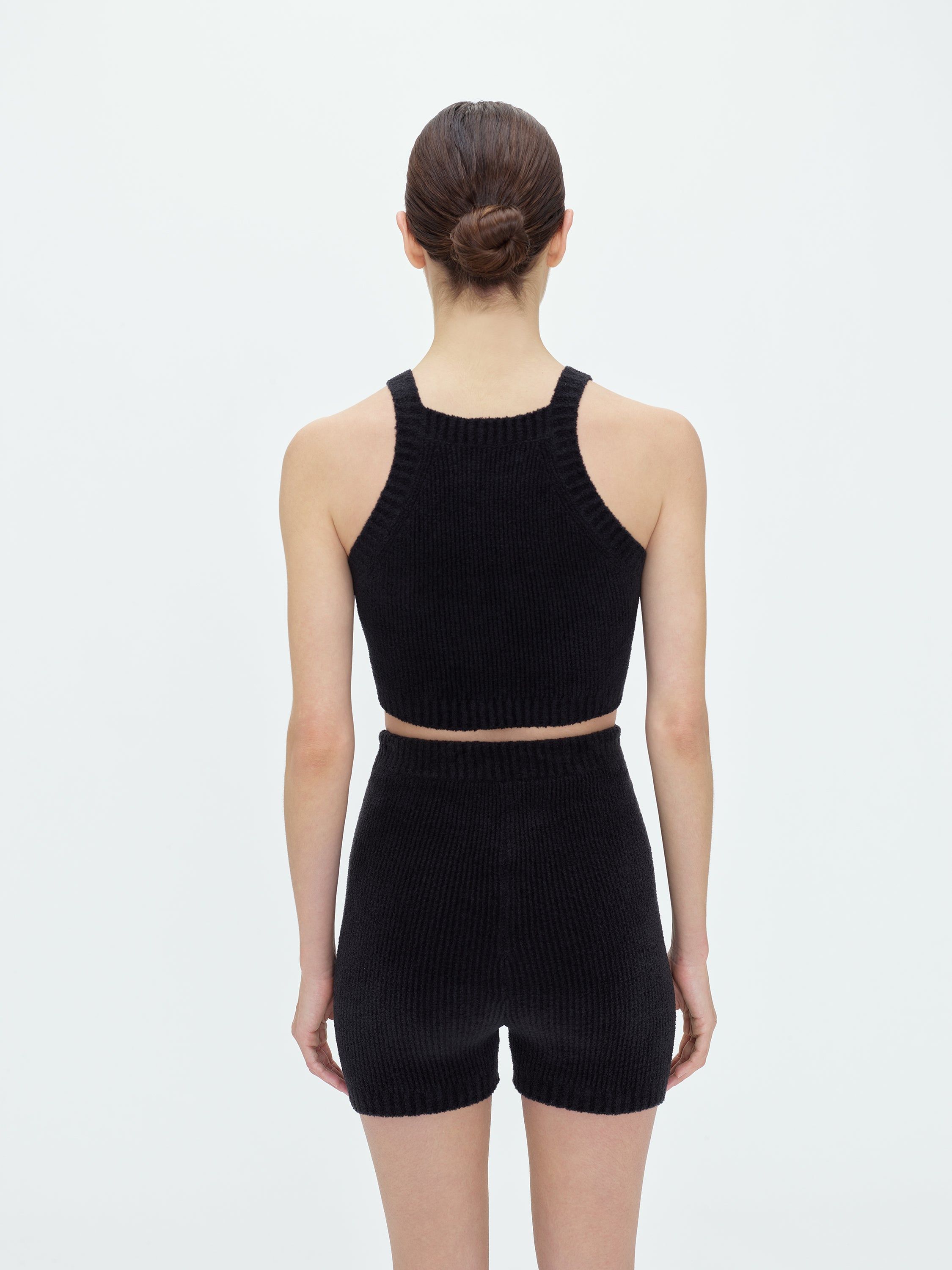 WOMEN - SWEATER KNIT CROP TOP - BLACK sold by AMIRI product image thumbnail 4