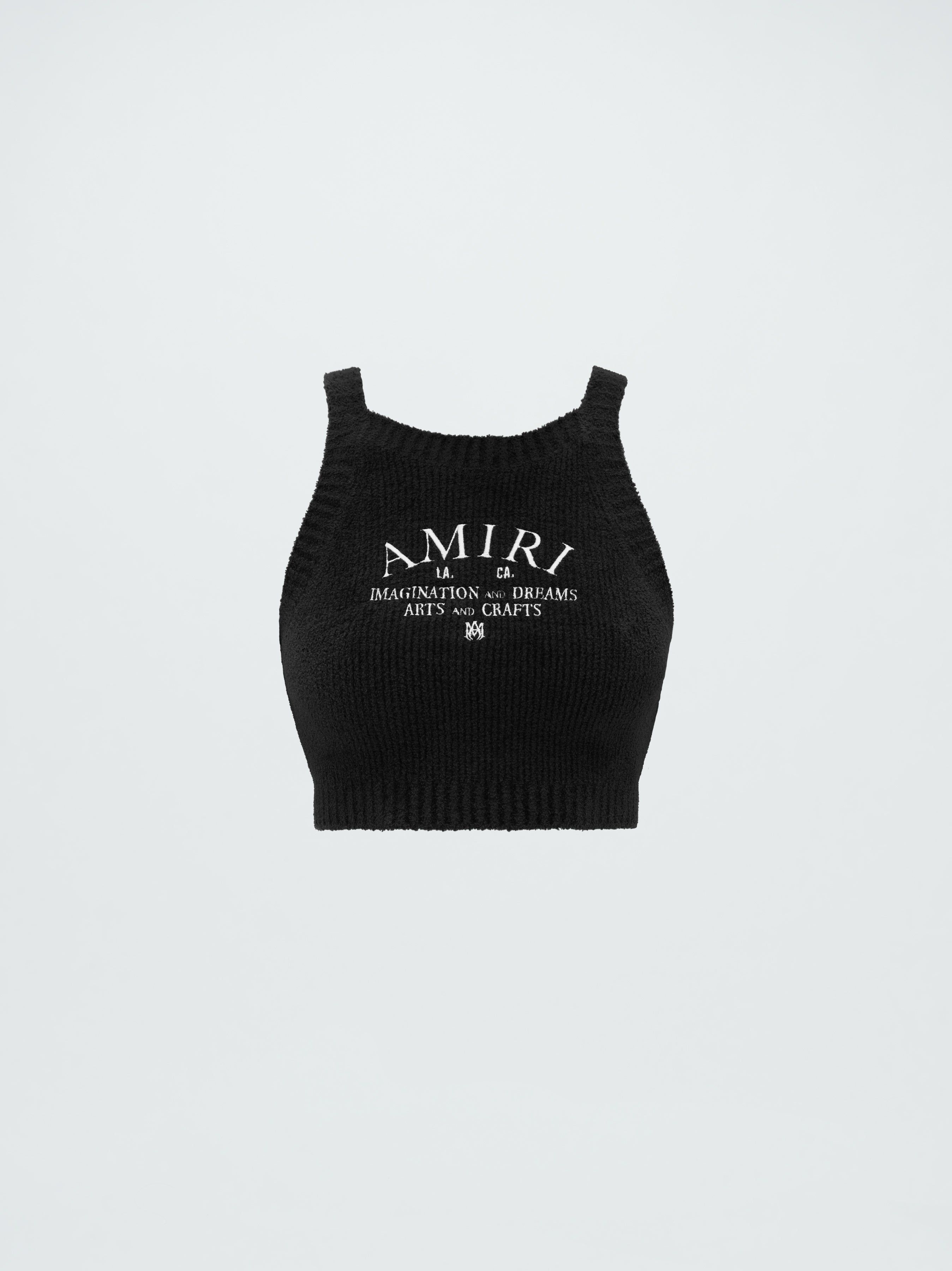 WOMEN - SWEATER KNIT CROP TOP - BLACK sold by AMIRI
