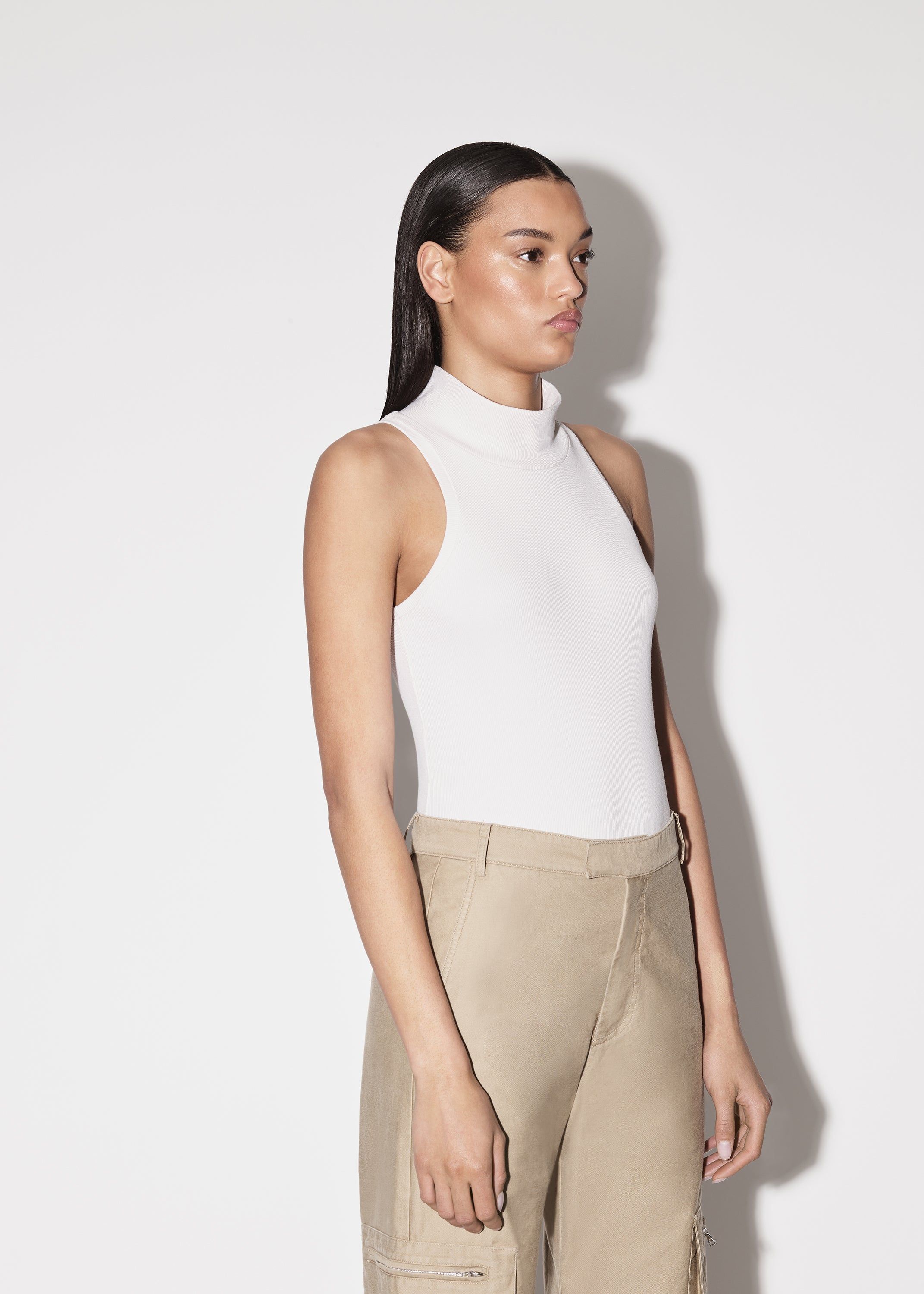 WOMEN - SLEEVELESS BODYSUIT - Alabaster sold by AMIRI product image thumbnail 4