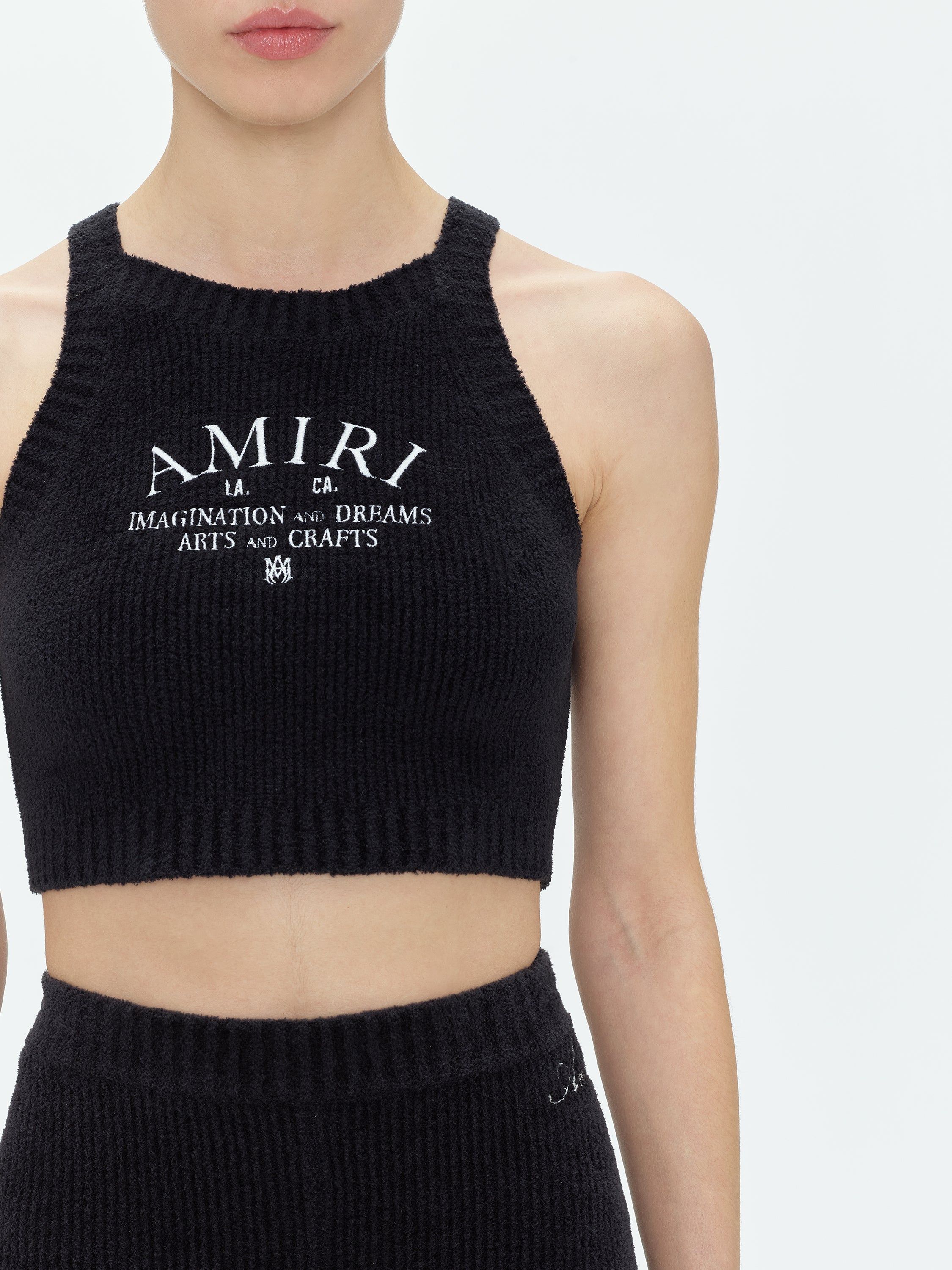 WOMEN - SWEATER KNIT CROP TOP - BLACK sold by AMIRI product image thumbnail 5