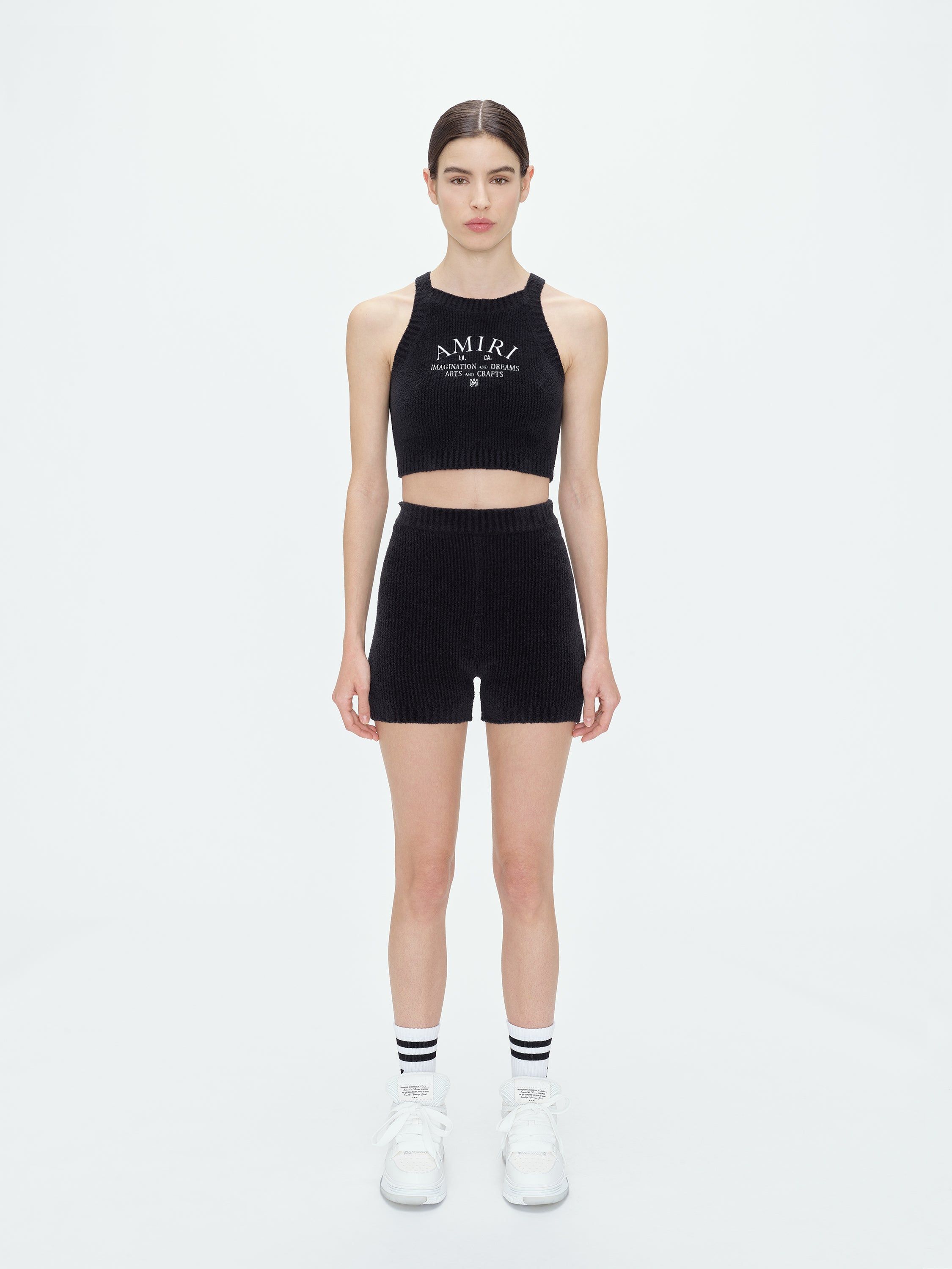 WOMEN - SWEATER KNIT CROP TOP - BLACK sold by AMIRI product image thumbnail 2