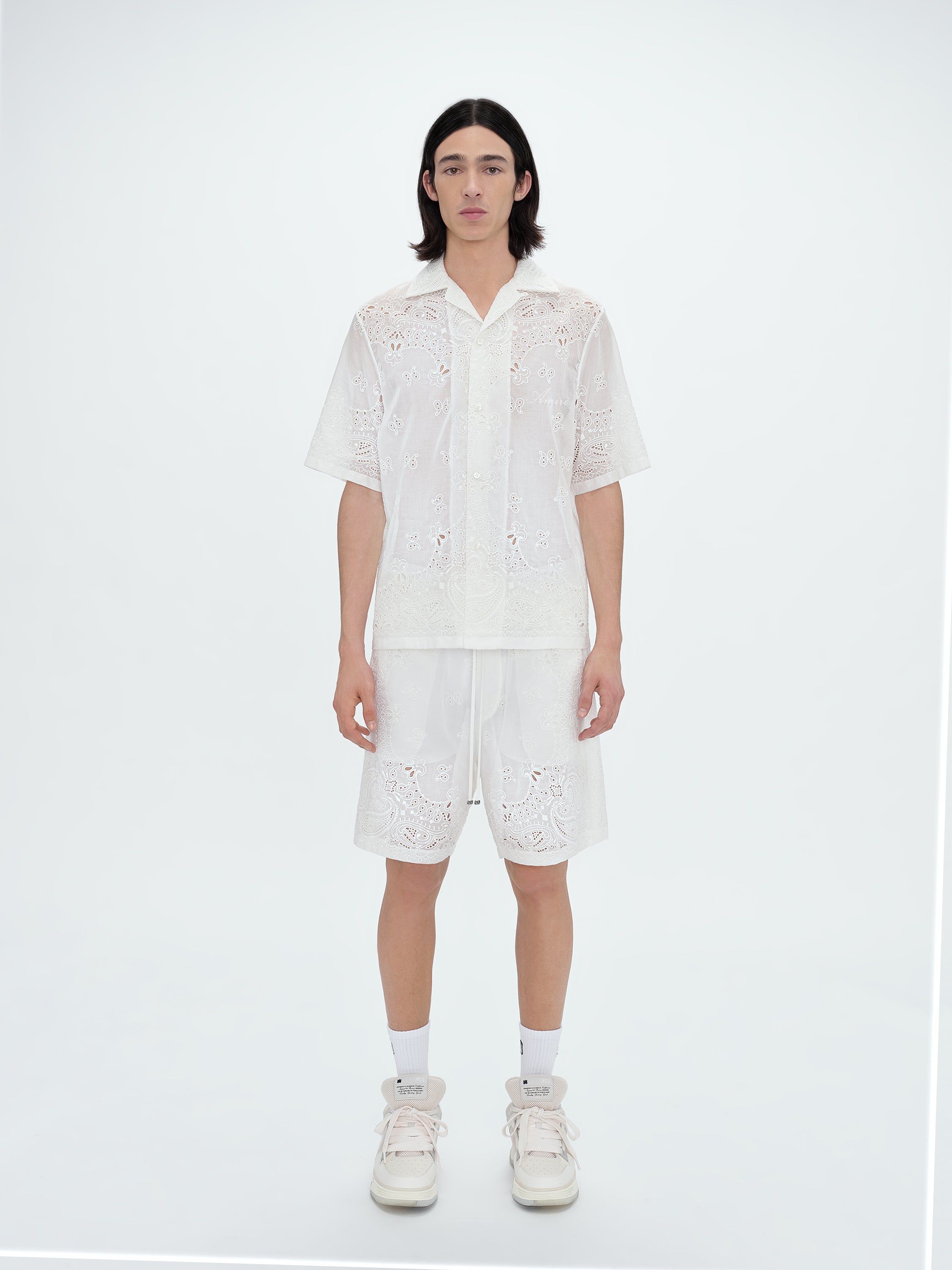 BANDANA LACE BOWLING SHIRT - WHITE sold by AMIRI product image thumbnail 2