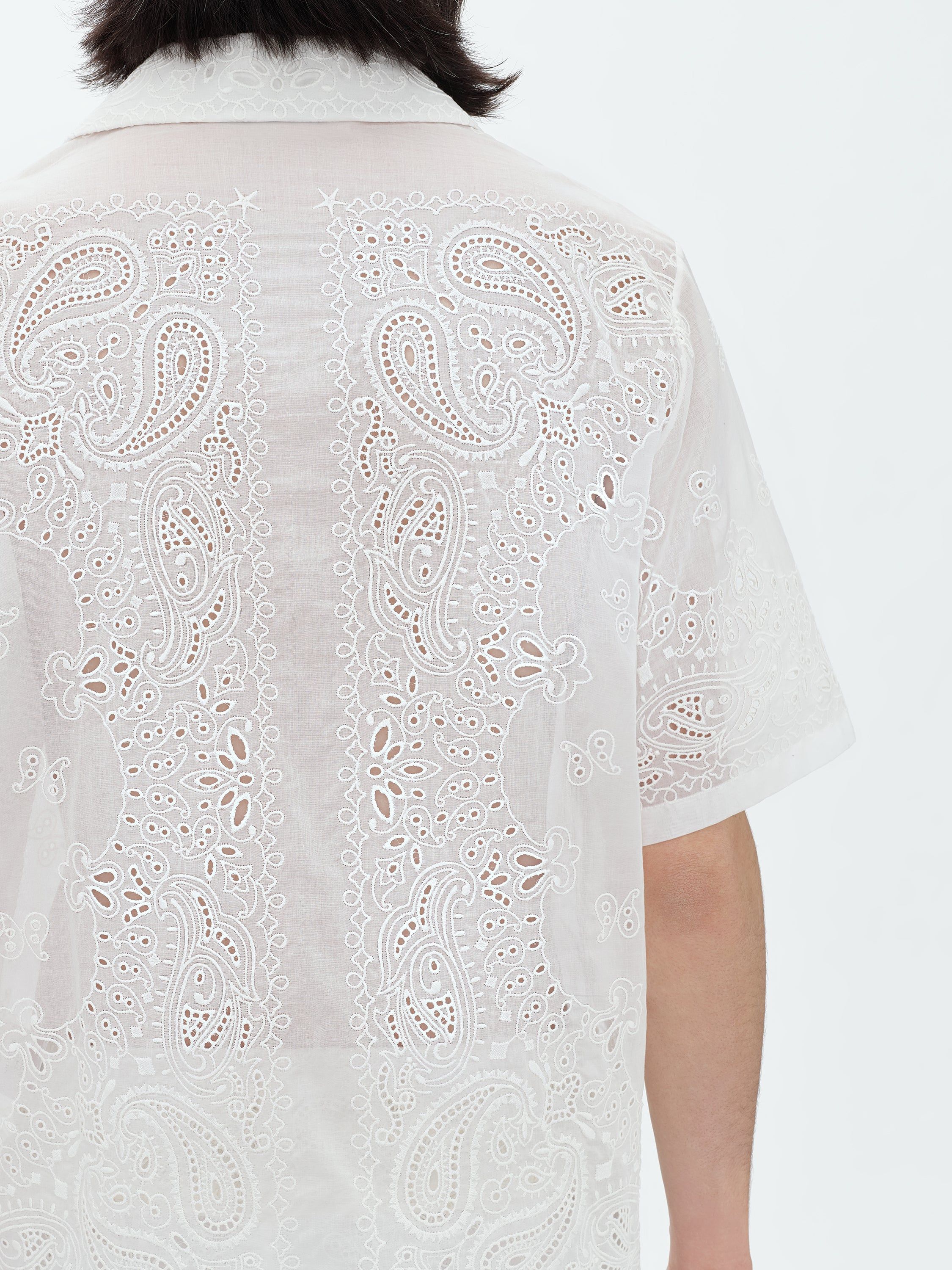 BANDANA LACE BOWLING SHIRT - WHITE sold by AMIRI product image thumbnail 6