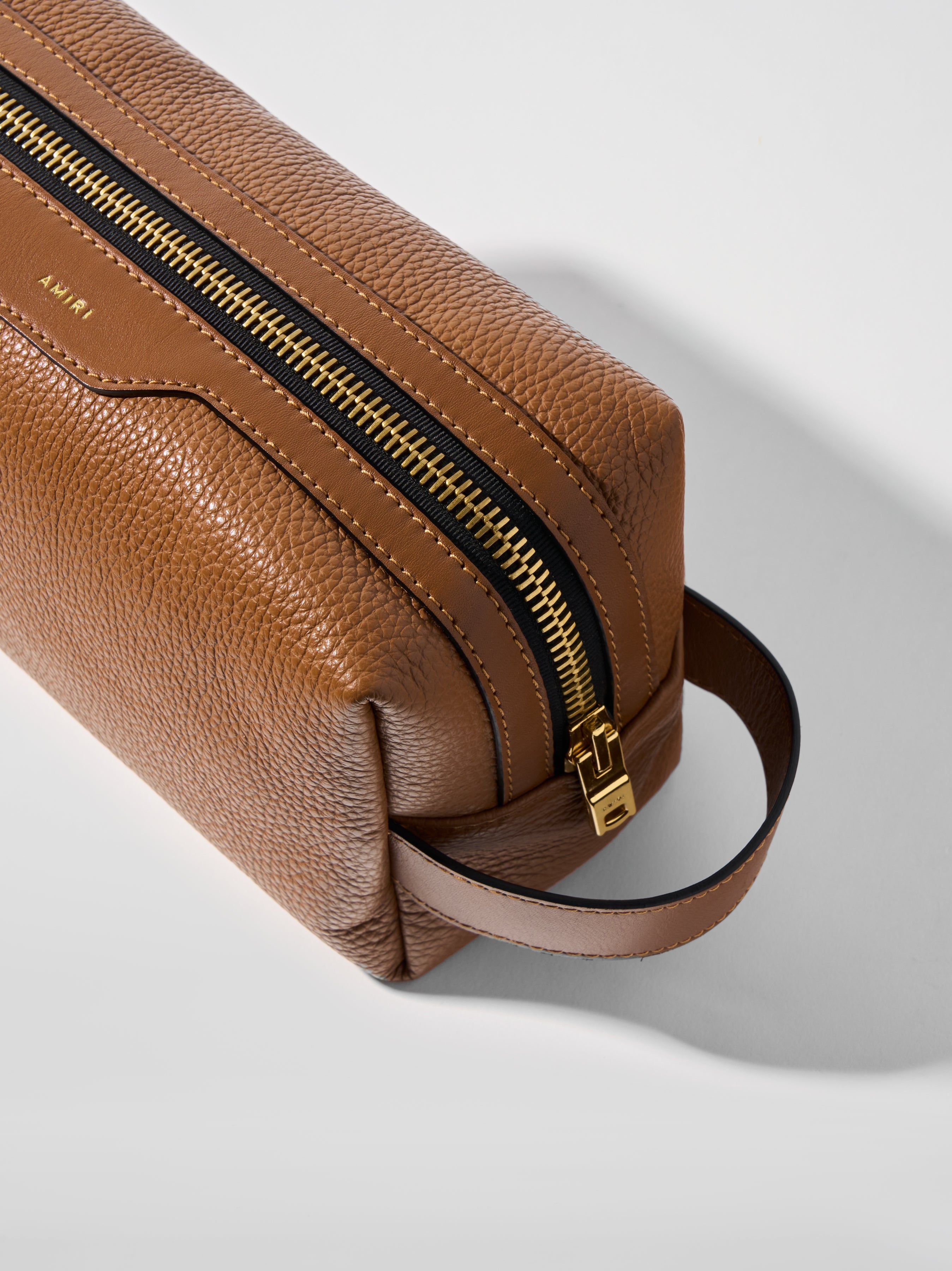 PEBBLED NAPPA DOPP KIT - BROWN sold by AMIRI product image thumbnail 5