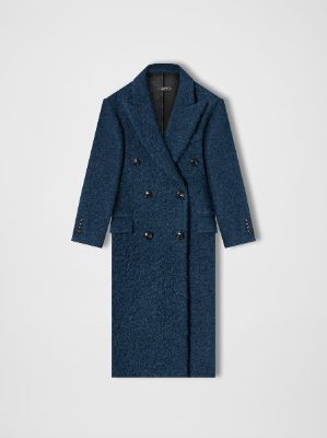 WOMEN - SINGLE BREASTED COAT - NAVY sold by AMIRI