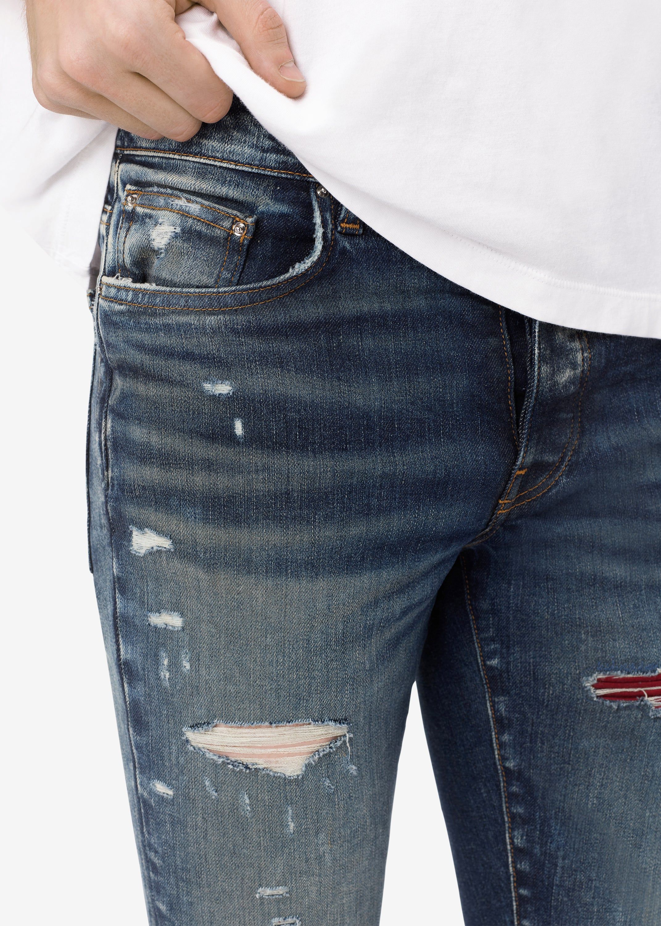 MX1 Ultra Suede Repair Jean - Classic Deep Indigo sold by AMIRI product image thumbnail 5