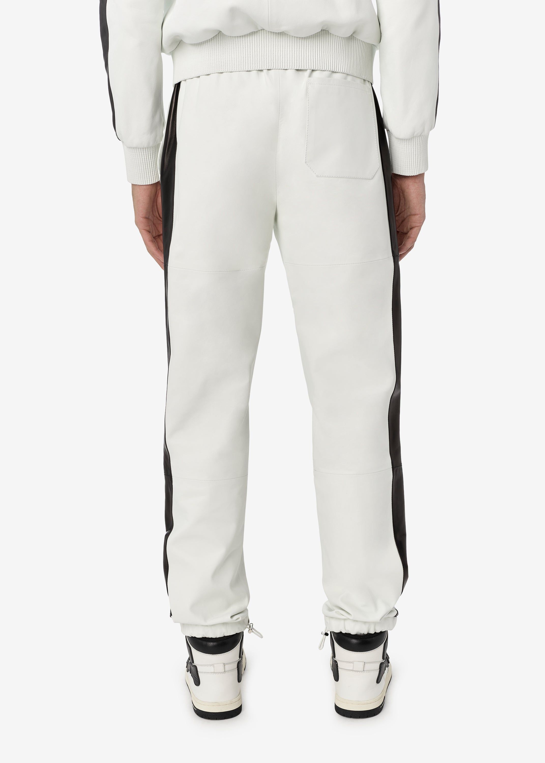 M.A. LEATHER TRACK JOGGER - OPTICAL WHITE sold by AMIRI product image thumbnail 4