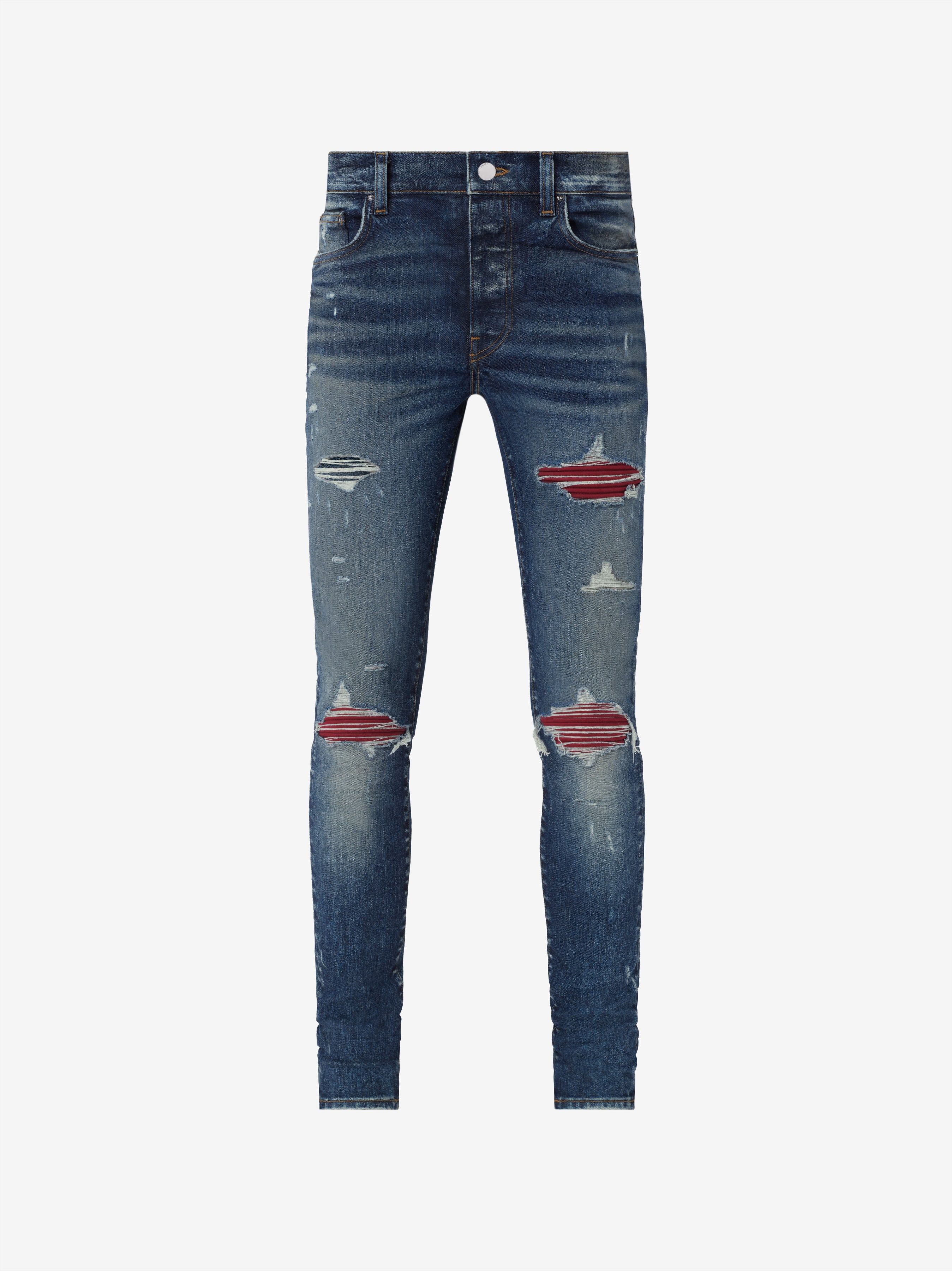 AMIRI MX1 Ultra Suede Repair Jean - Classic Deep Indigo