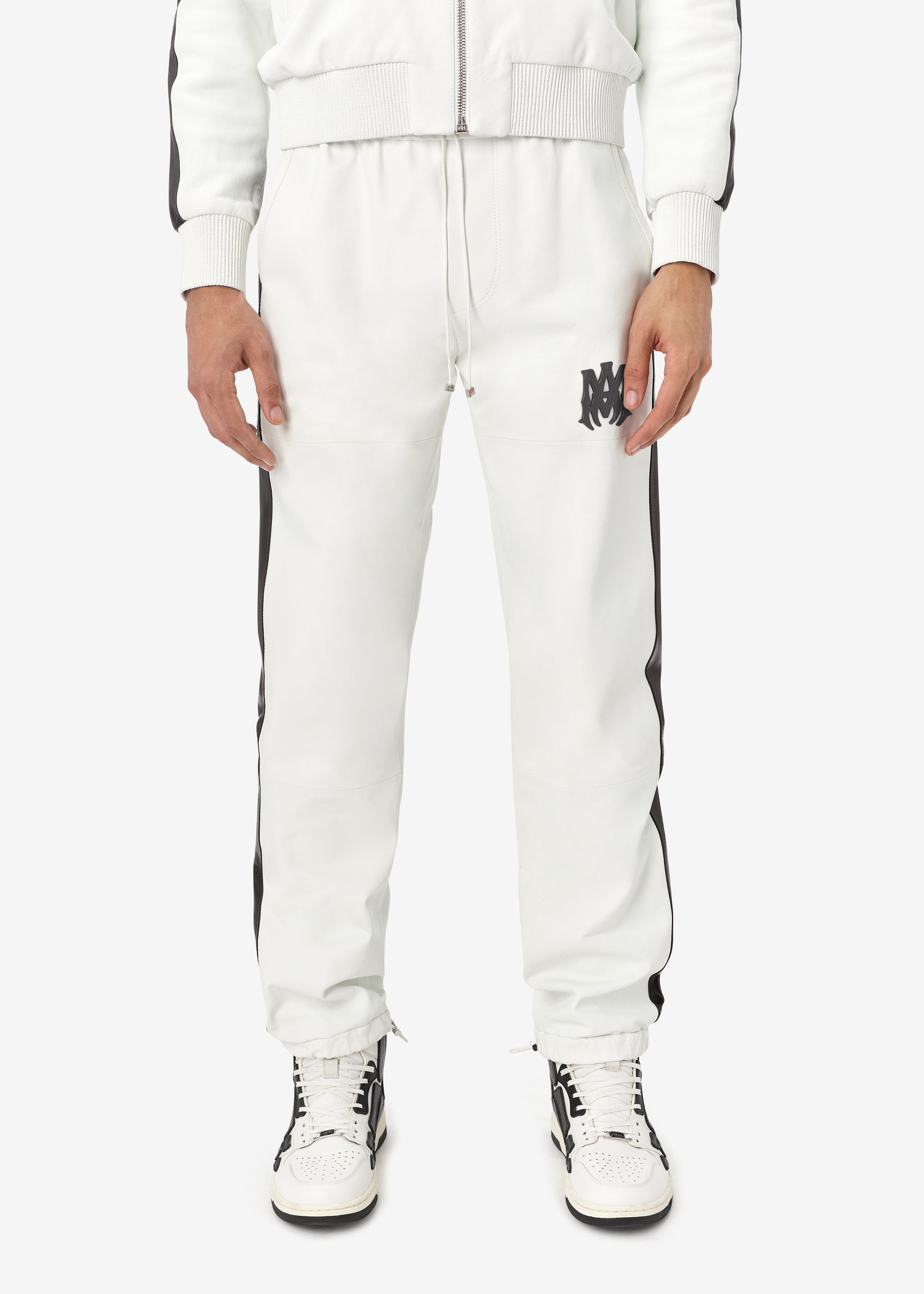 M.A. LEATHER TRACK JOGGER - OPTICAL WHITE sold by AMIRI product image thumbnail 2