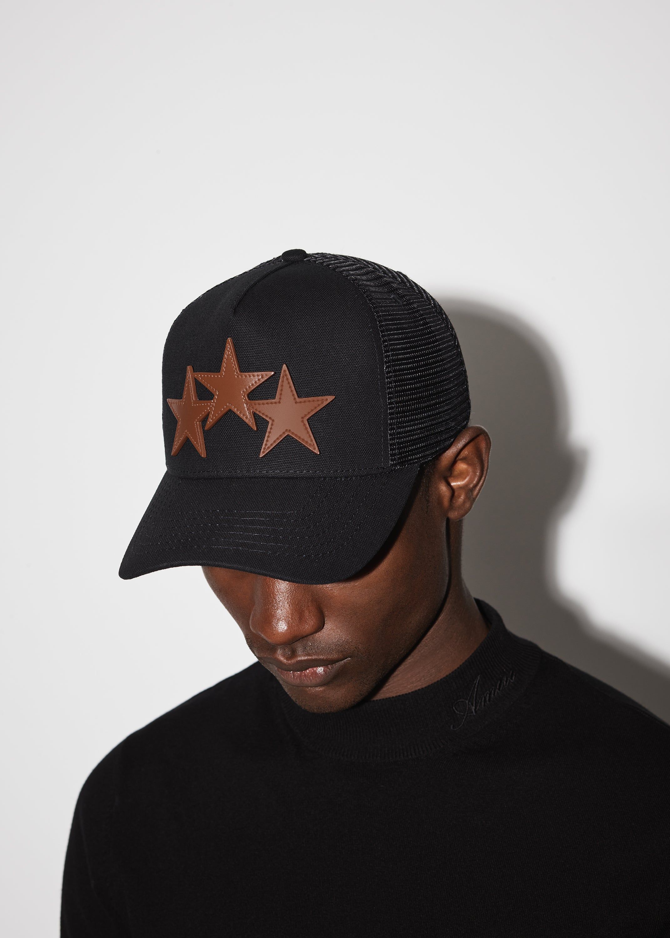 3 STAR TRUCKER HAT - BLACK | Parallel