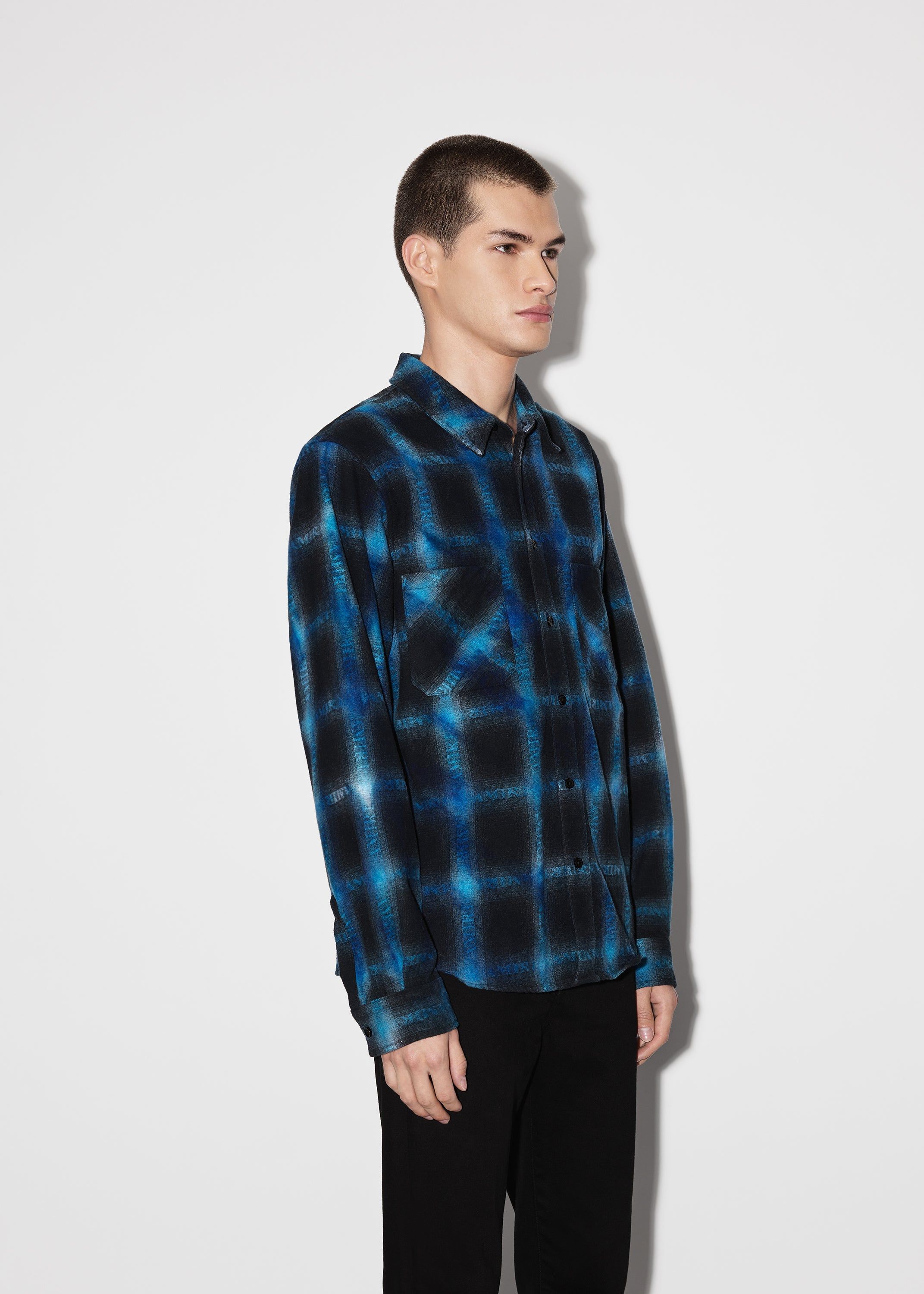 PLAID SHIRT - BLUE sold by AMIRI product image thumbnail 3