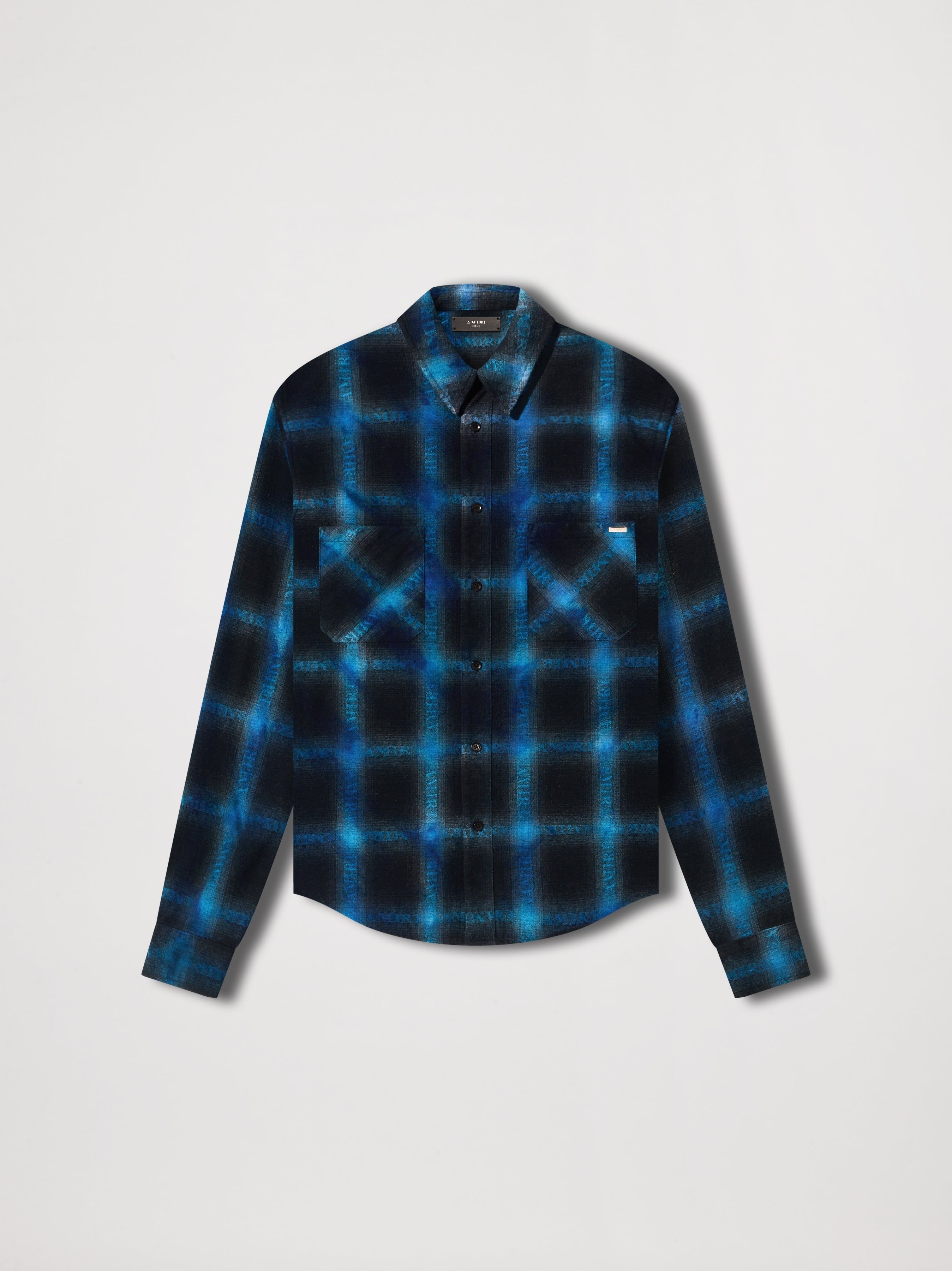 PLAID SHIRT - BLUE sold by AMIRI